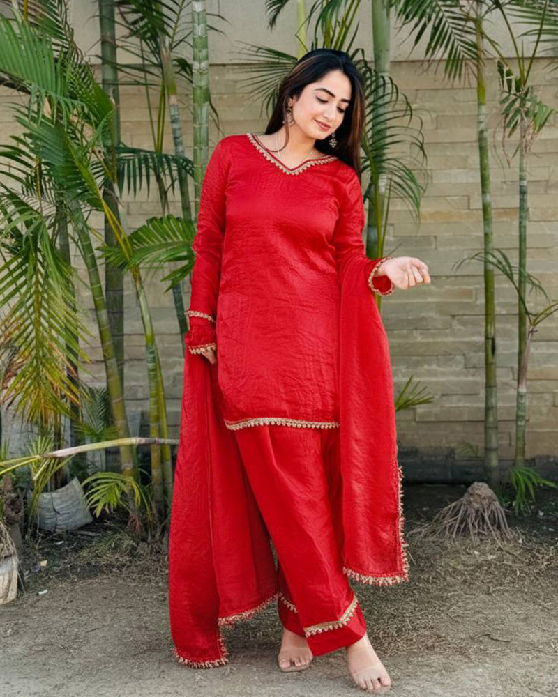 Eternal Baby Fendi Satin Silk Ethnic Kurti Suit for Women