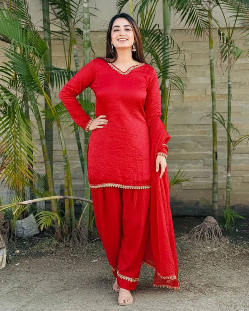 Eternal Baby Fendi Satin Silk Ethnic Kurti Suit for Women