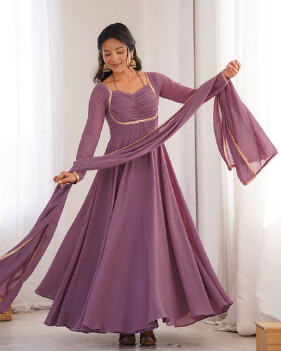 Magnicifent Georgette Anarkali Traditional Indian Gown for Women