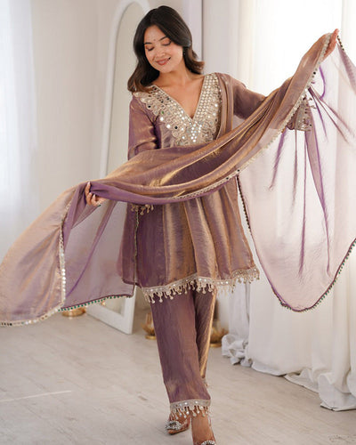 Regal Fendi Silk Embroidered Festive Palazzo Suit for Women