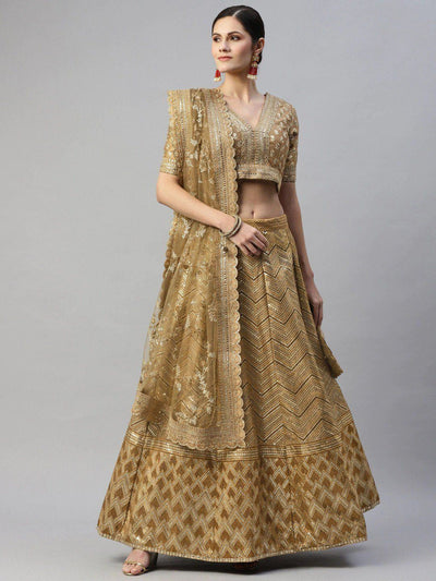 Silk lehenga choli with embroidery sequins work for wedding and festive occasions