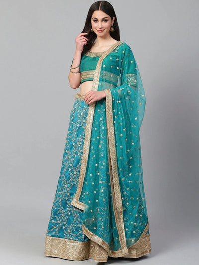 Art silk lehenga choli with embroidery sequin zari work for wedding and party wear