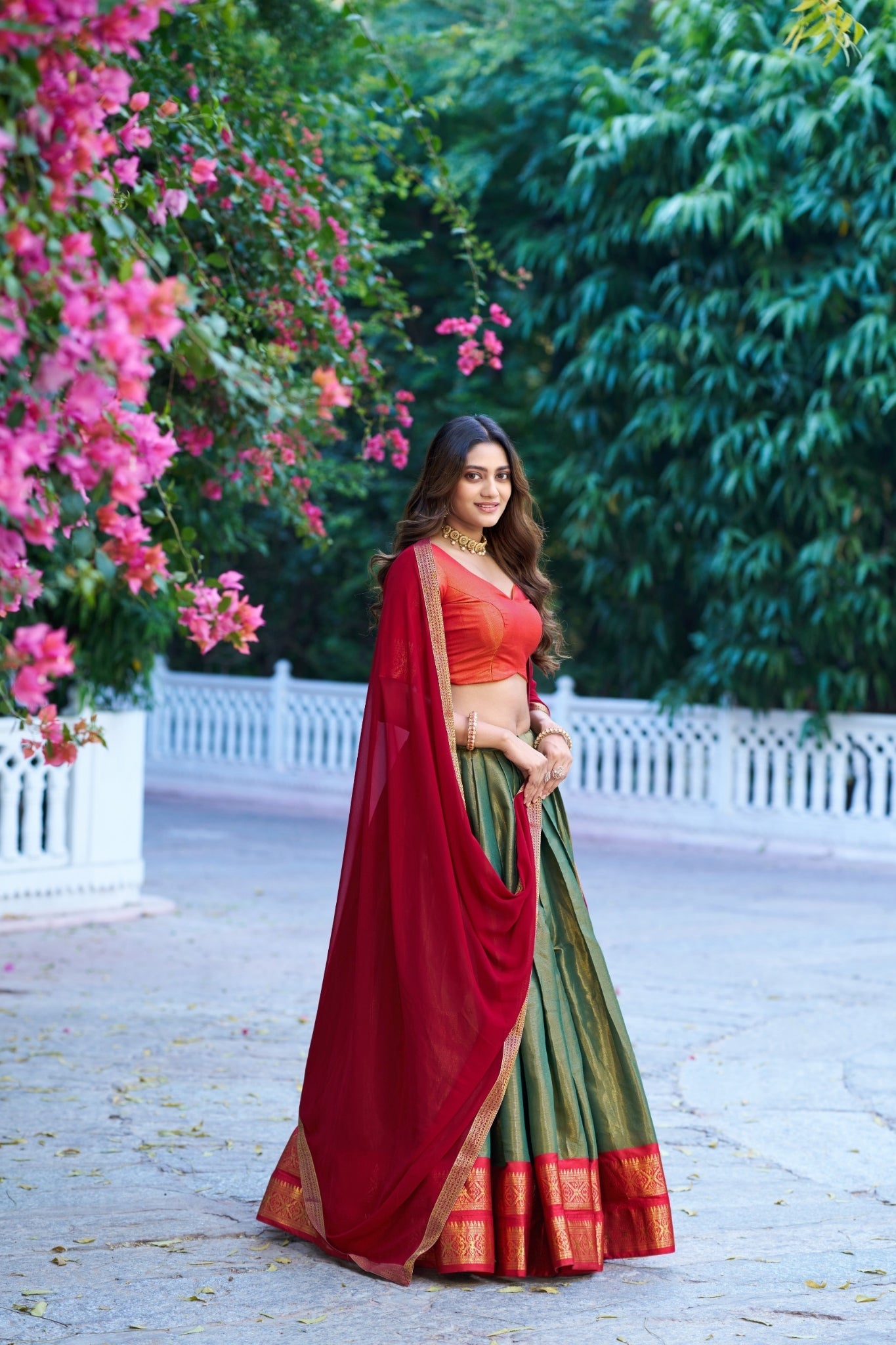Green Trending Kanchipuram Silk Designer Lehenga Choli