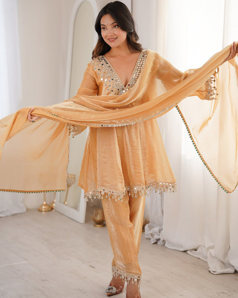 Regal Fendi Silk Embroidered Festive Palazzo Suit for Women