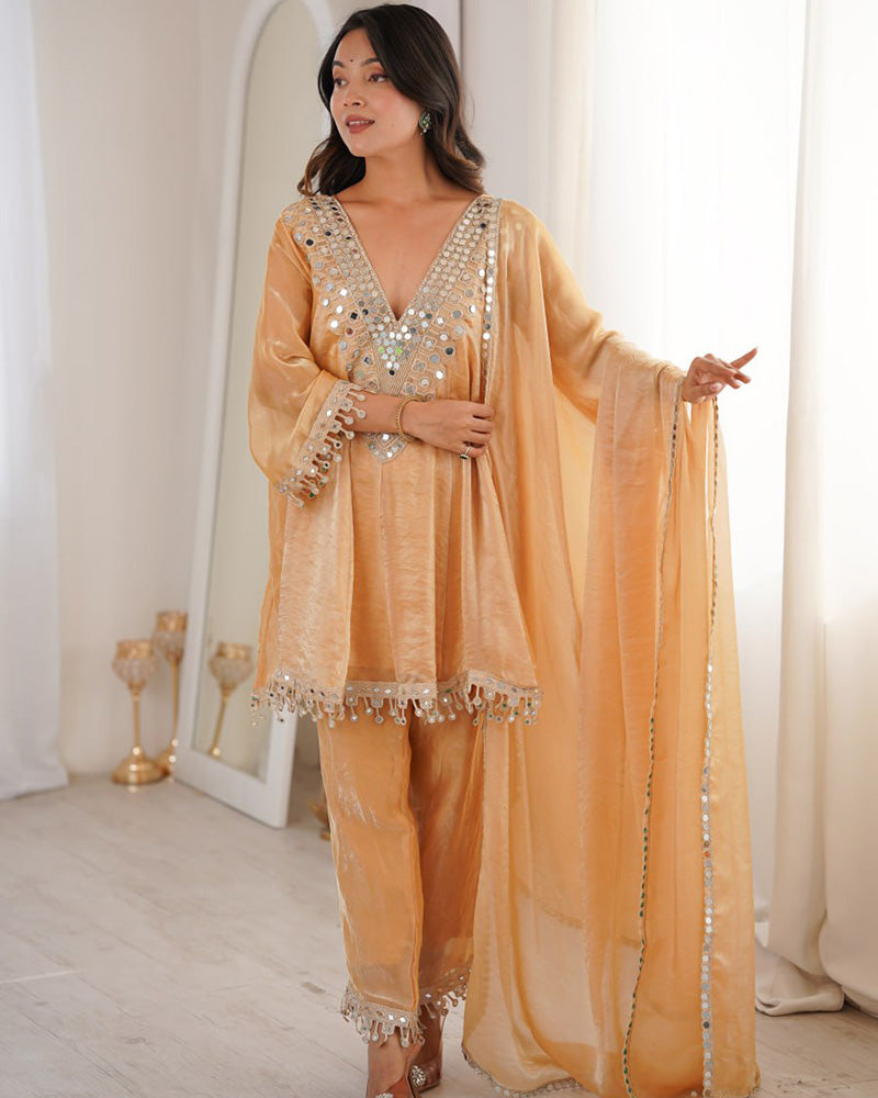 Regal Fendi Silk Embroidered Festive Palazzo Suit for Women