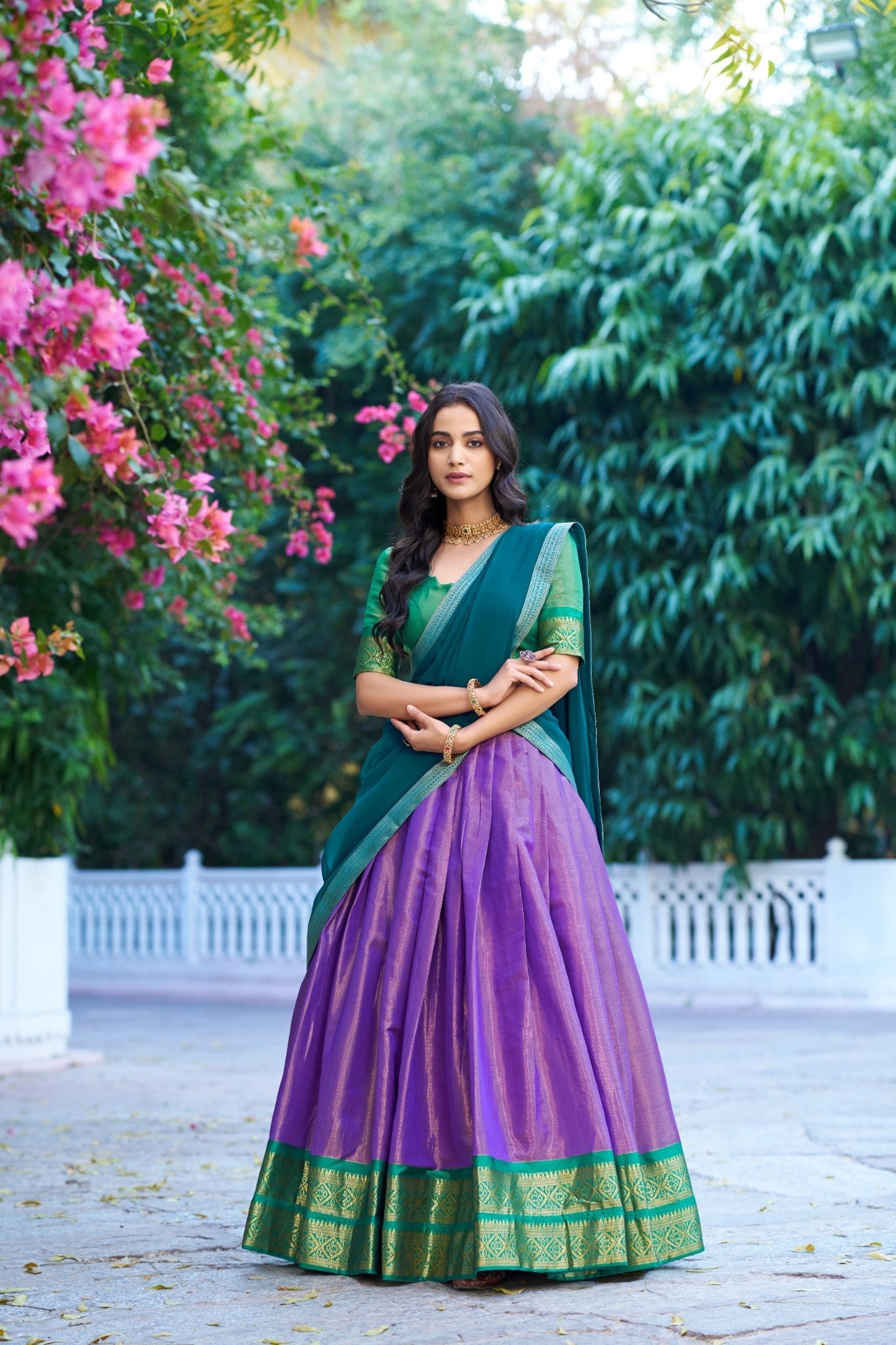 Mustard Trending Kanchipuram Silk Designer Lehenga Choli