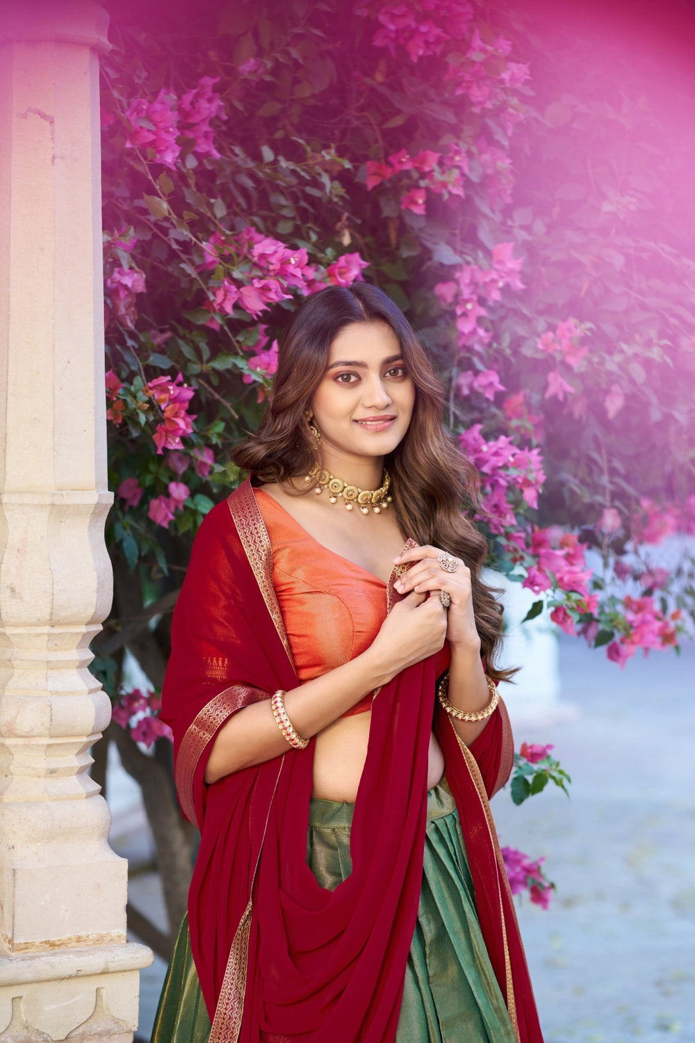 Green Trending Kanchipuram Silk Designer Lehenga Choli