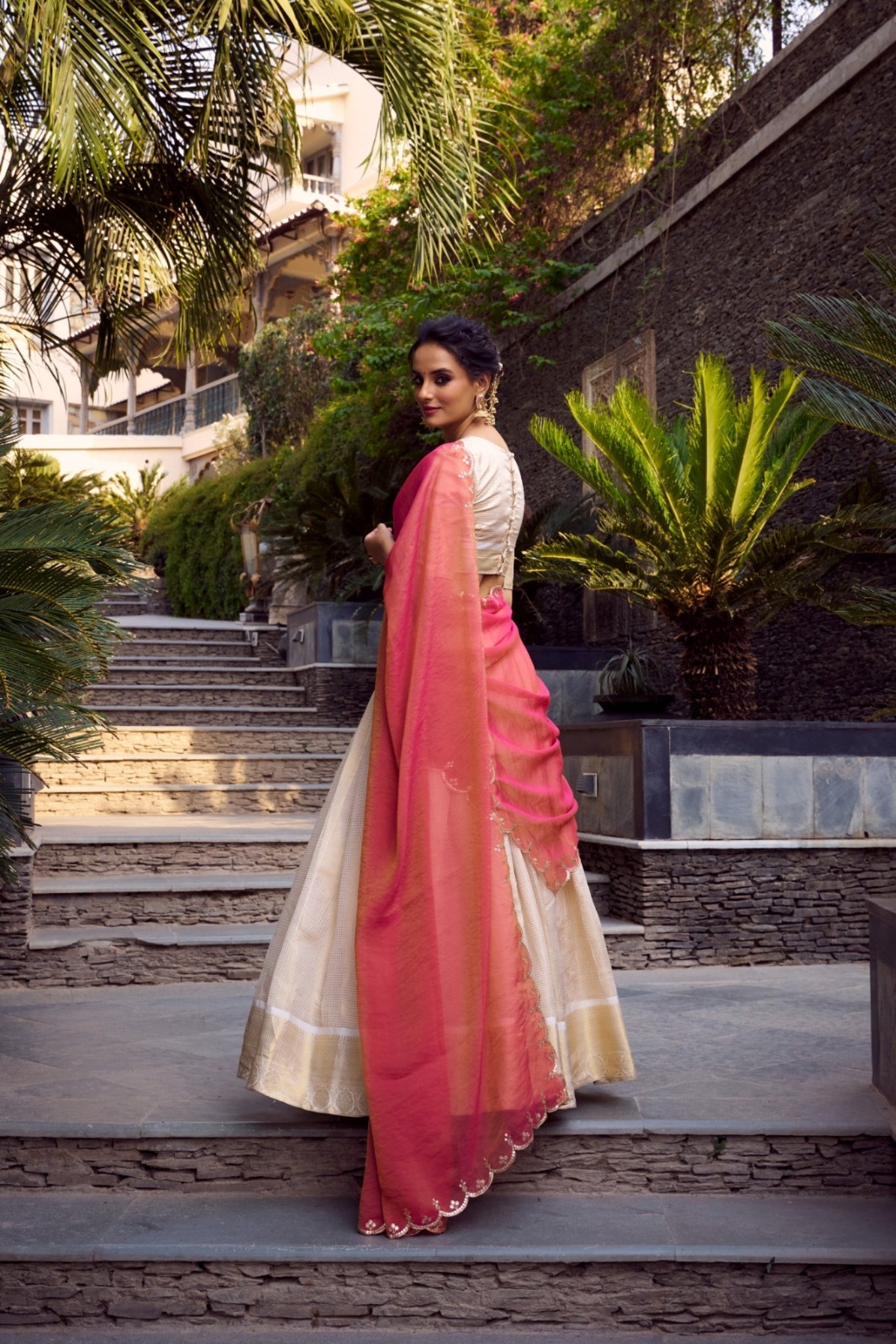 Jacquard Chex Zari Weaving Work Beautiful Lehenga Choli