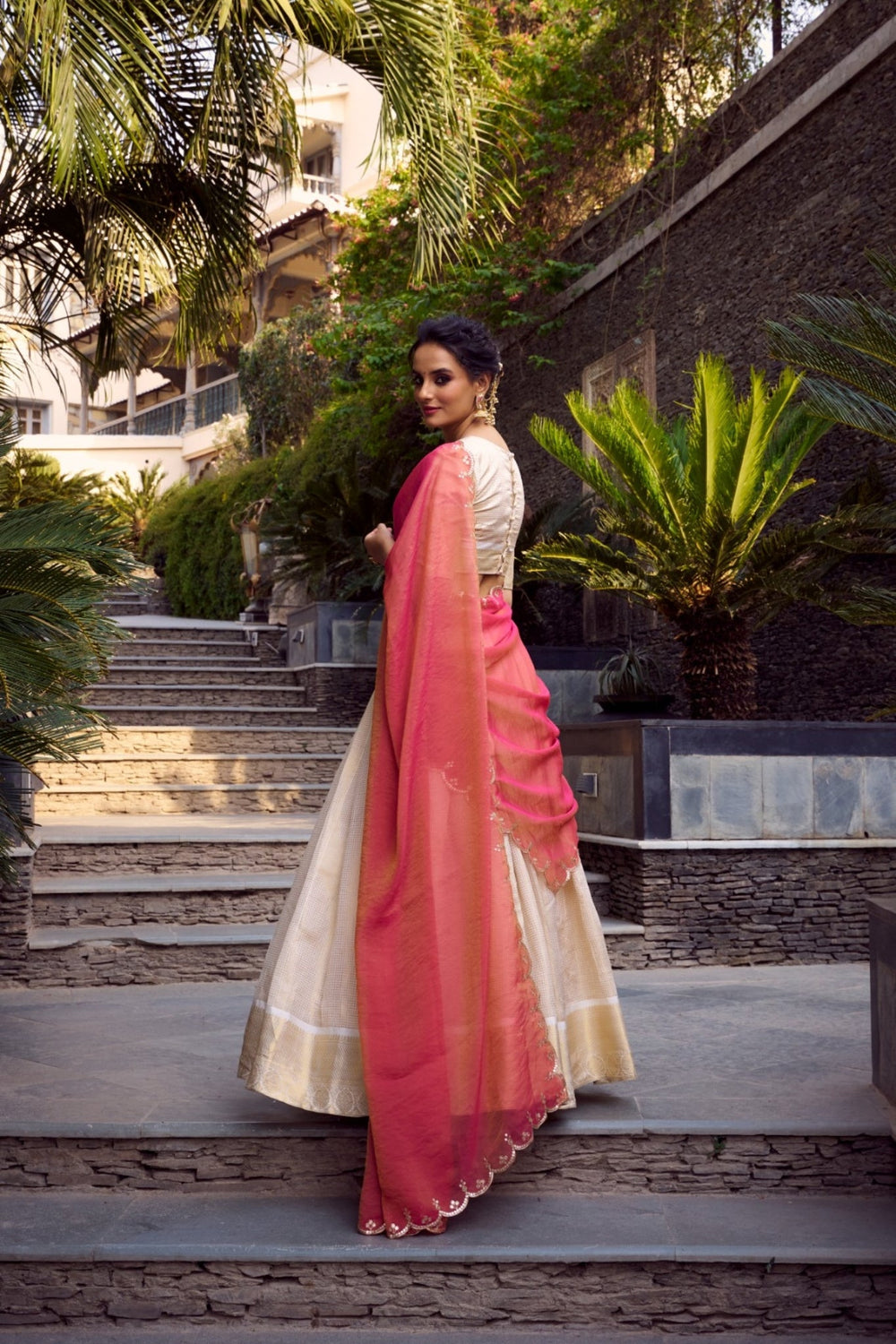 Jacquard Chex Zari Weaving Work Beautiful Lehenga Choli