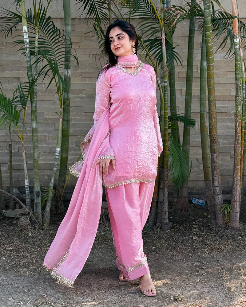 Eternal Baby Fendi Satin Silk Ethnic Kurti Suit for Women
