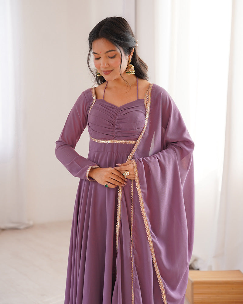 Magnicifent Georgette Anarkali Traditional Indian Gown for Women
