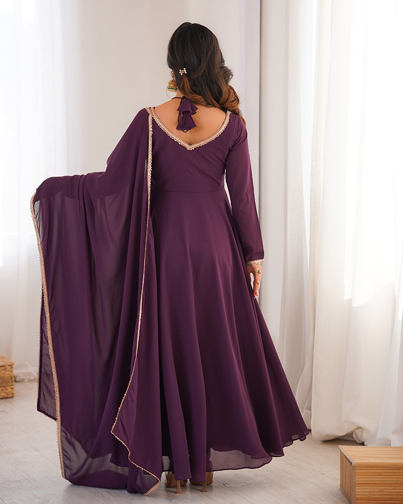 Magnicifent Georgette Anarkali Traditional Indian Gown for Women