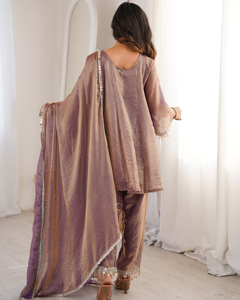 Regal Fendi Silk Embroidered Festive Palazzo Suit for Women
