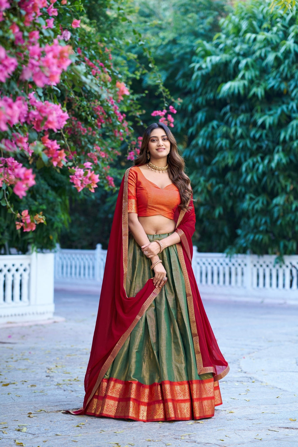 Lavender Trending Kanchipuram Silk Designer Lehenga Choli