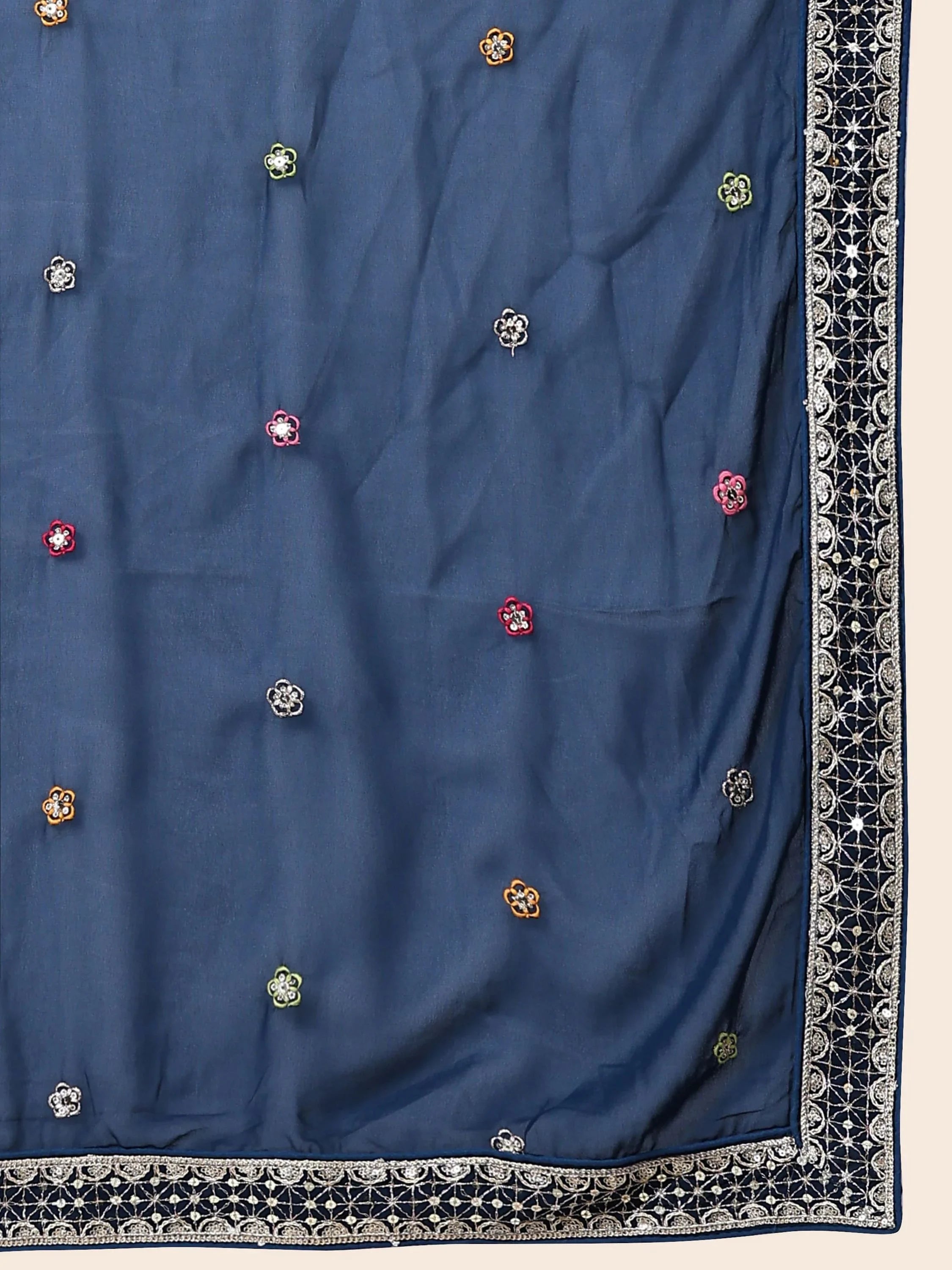 Sequins georgette lehenga choli with dupatta for wedding and mehendi ceremony