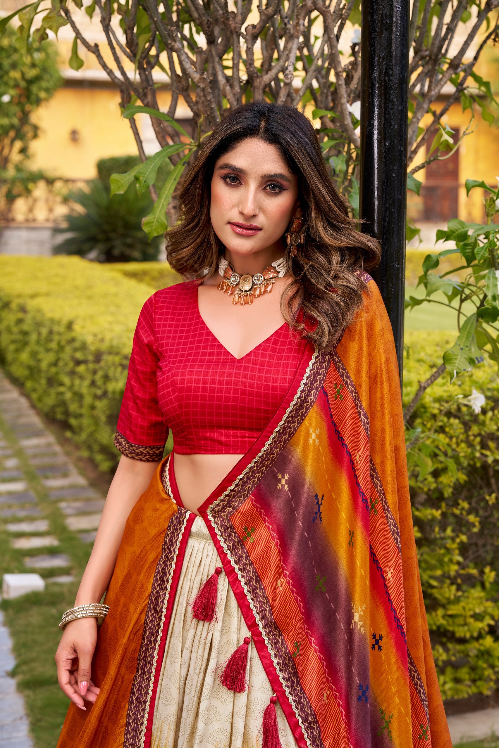 Silk Digital Printed Festive Wear Lehenga Choli for Women
