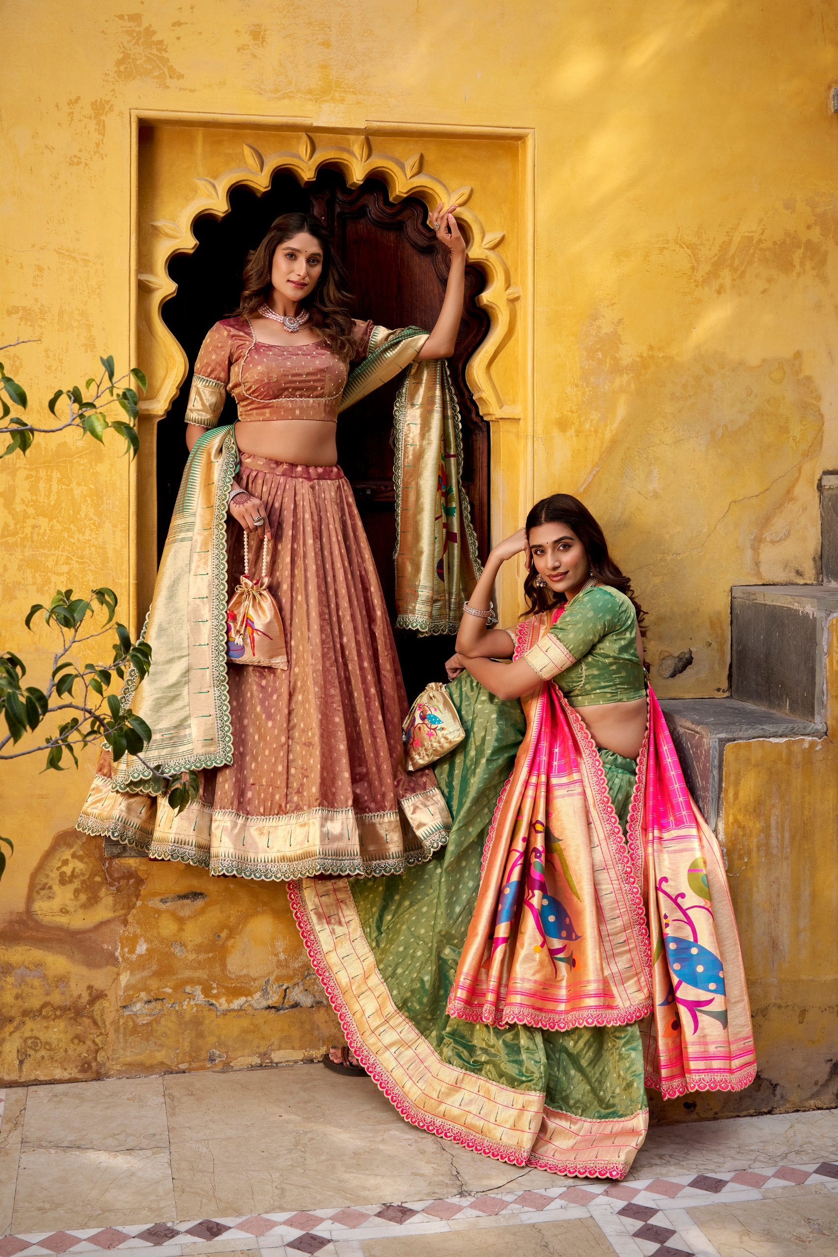 Silk Zari Weaving Wedding Wear Lehenga Choli for Women