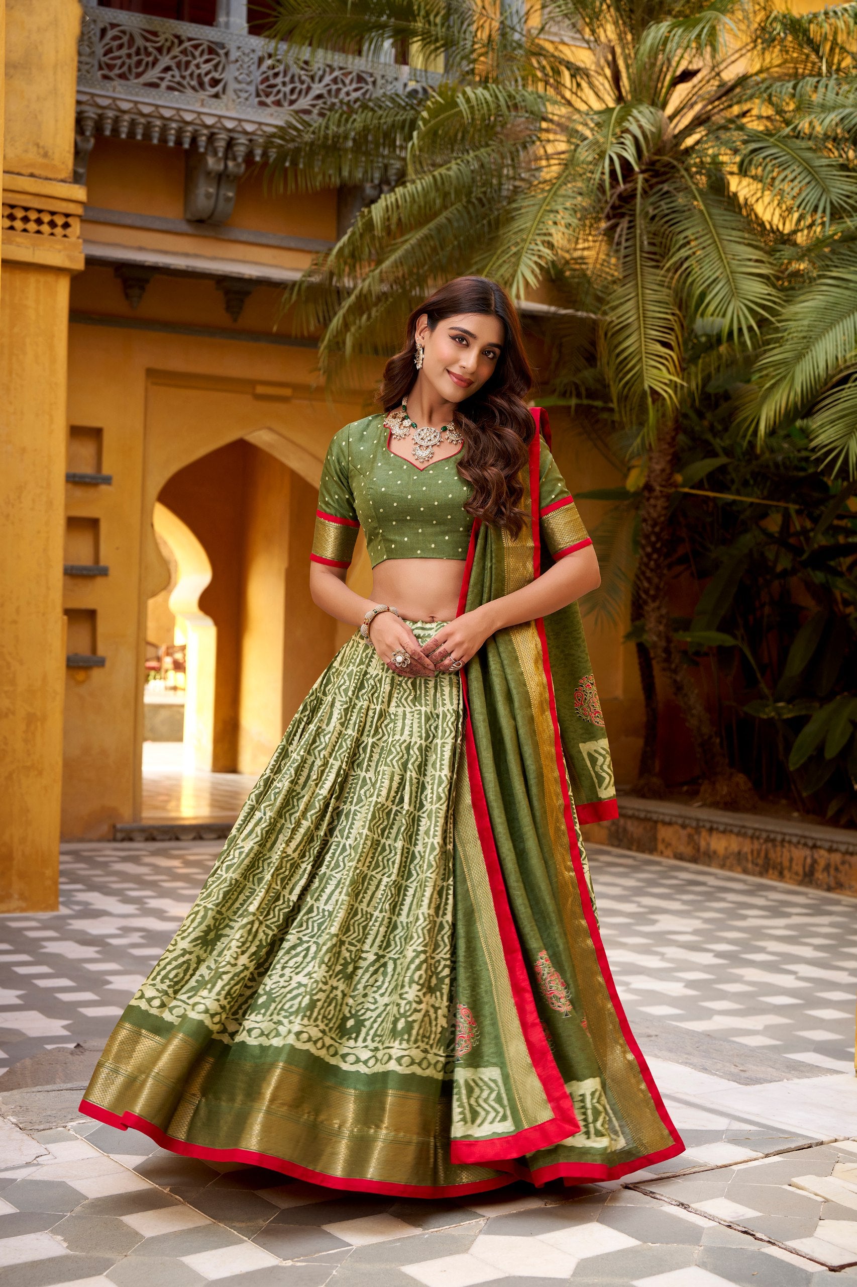 Dola Silk Printed Function Wear Lehenga Choli for Women
