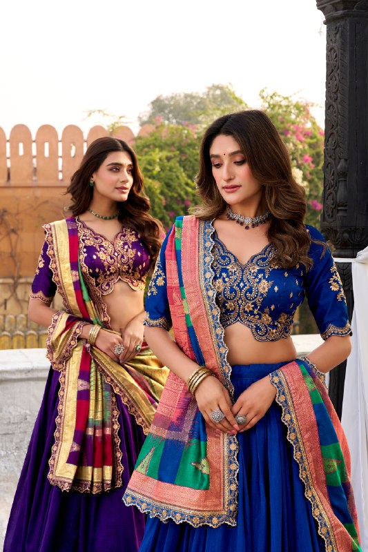 Silk Embroidered Wedding Wear Lehenga Choli for Women