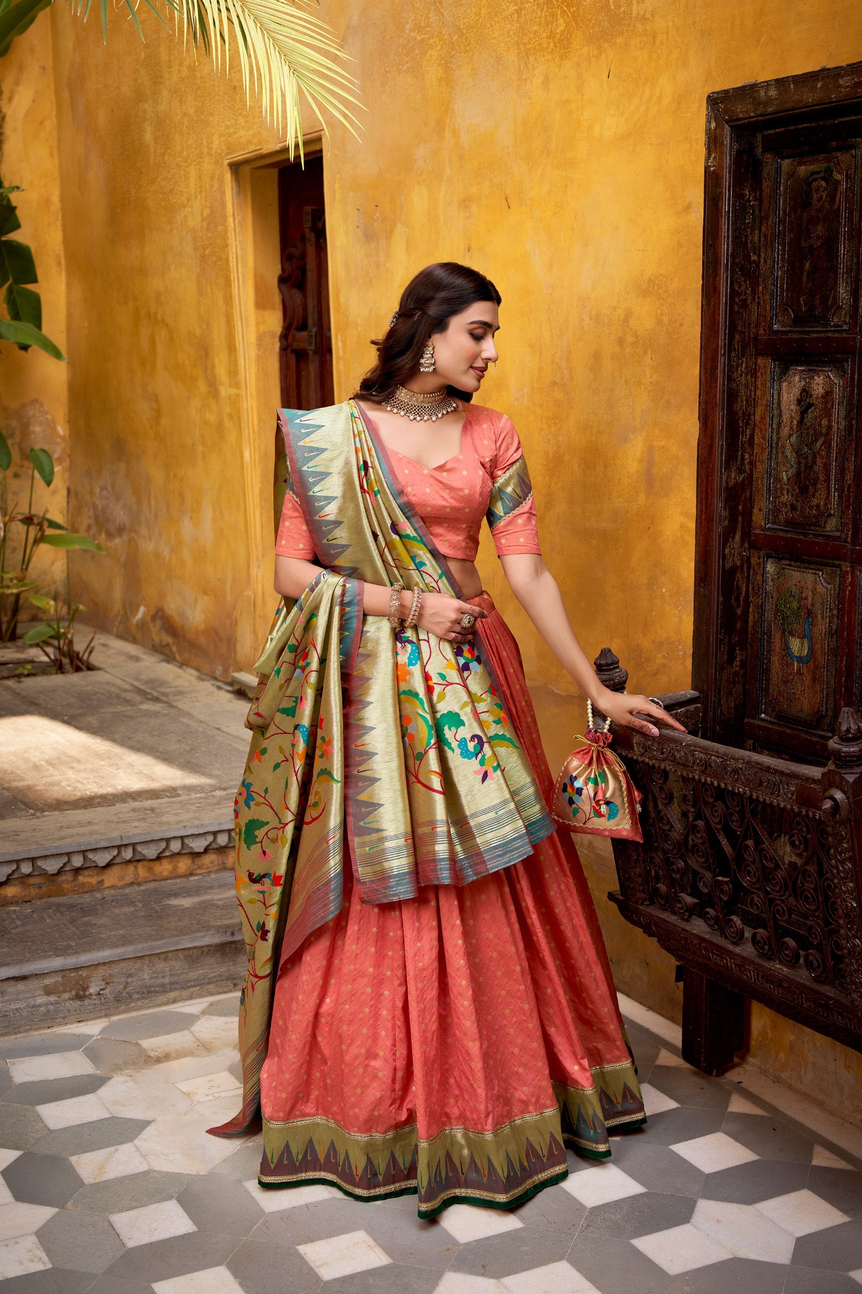 Silk Zari Weaving Function Wear Lehenga Choli