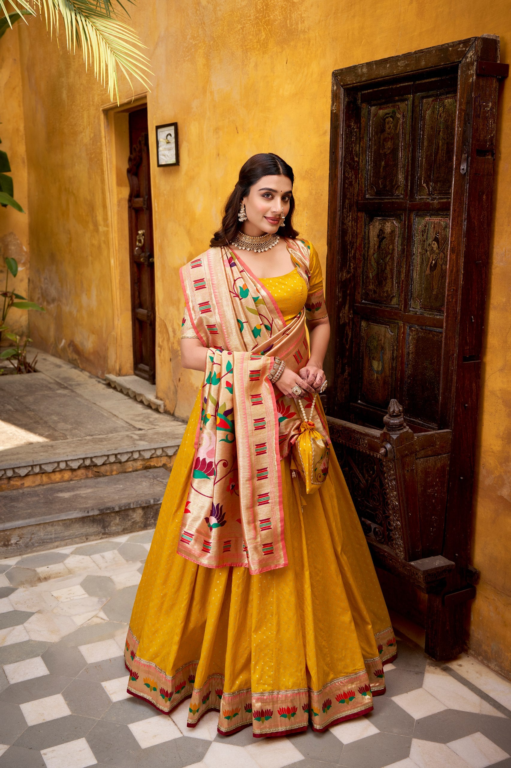 Silk Zari Weaving Function Wear Lehenga Choli