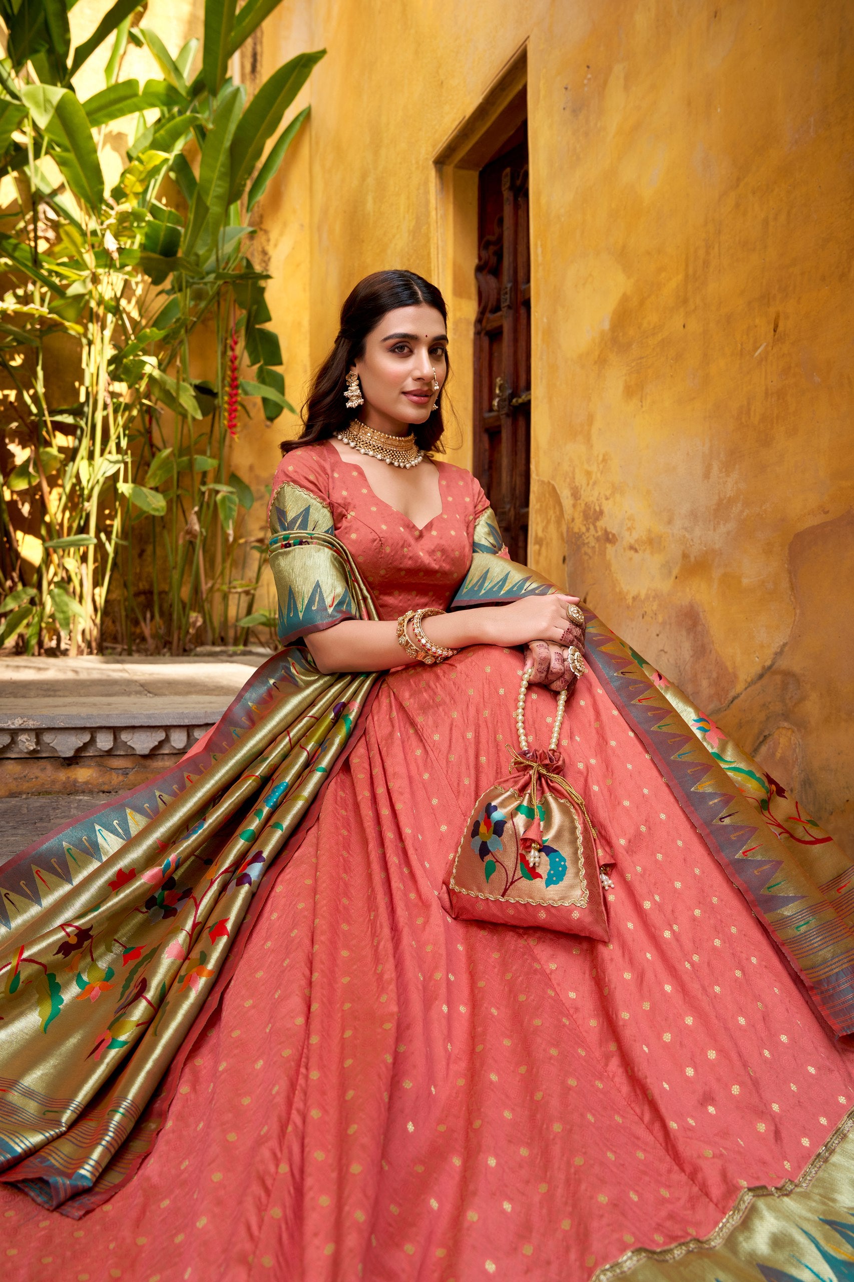 Silk Zari Weaving Function Wear Lehenga Choli