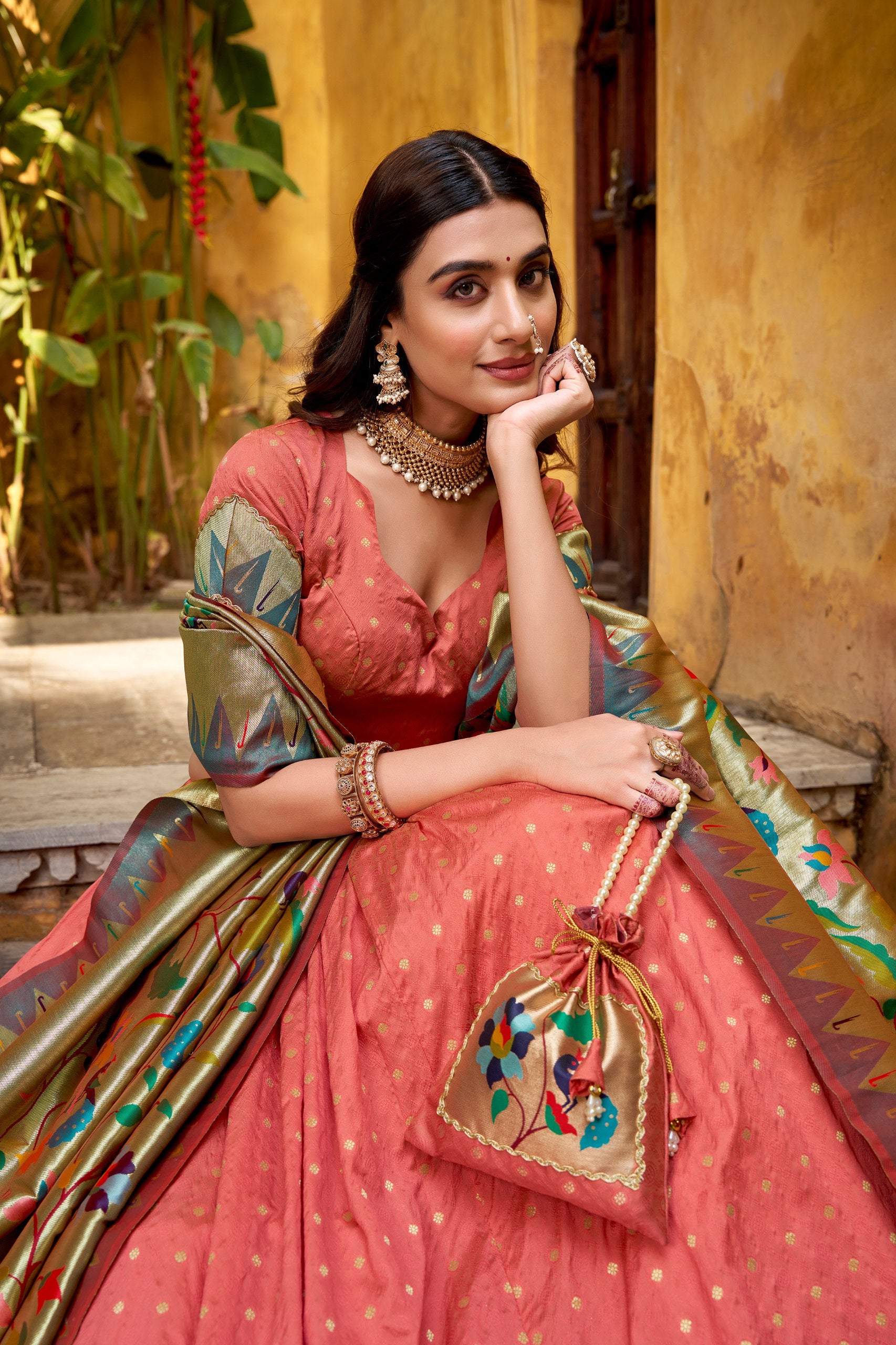 Silk Zari Weaving Function Wear Lehenga Choli