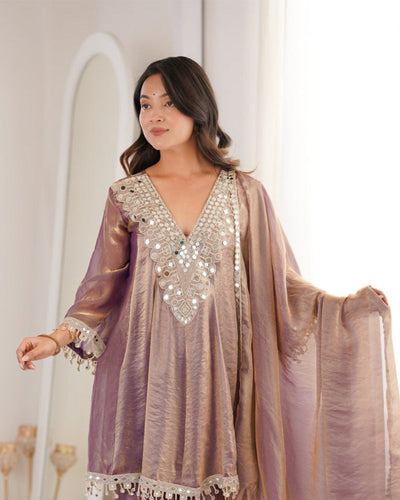Regal Fendi Silk Embroidered Festive Palazzo Suit for Women