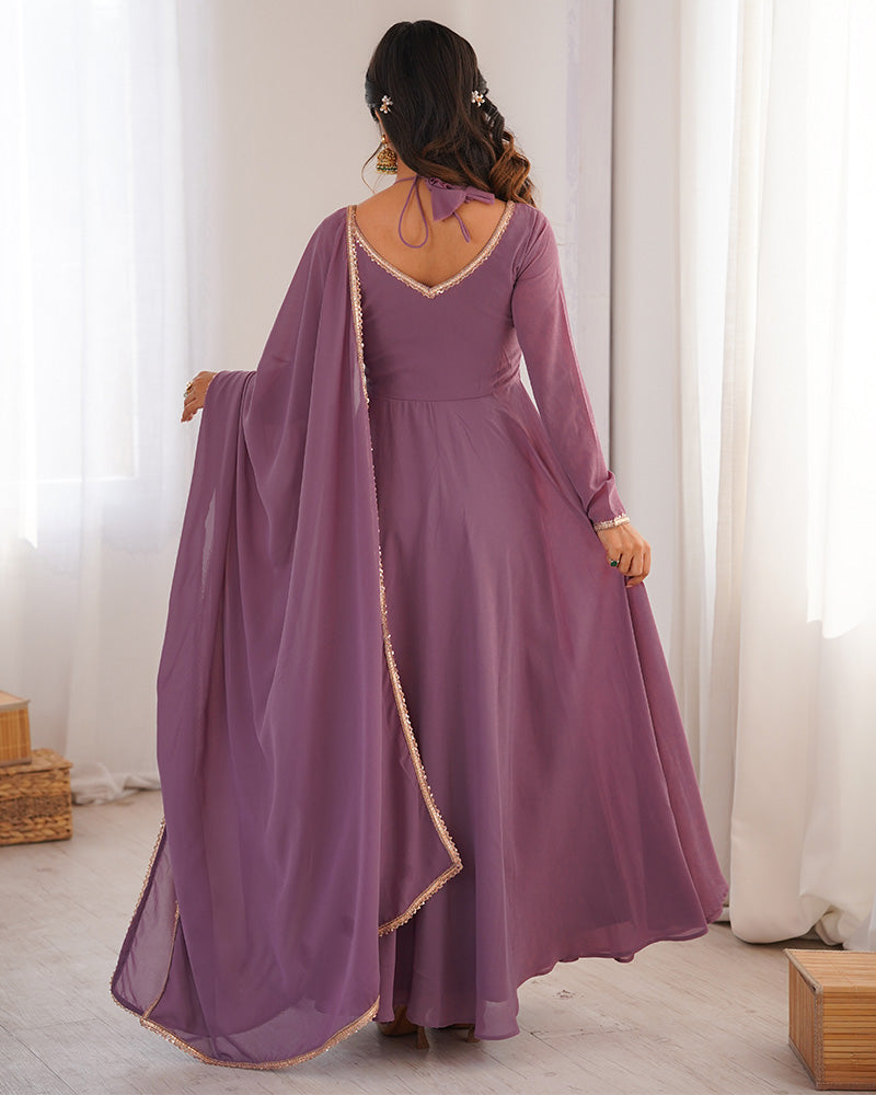Magnicifent Georgette Anarkali Traditional Indian Gown for Women