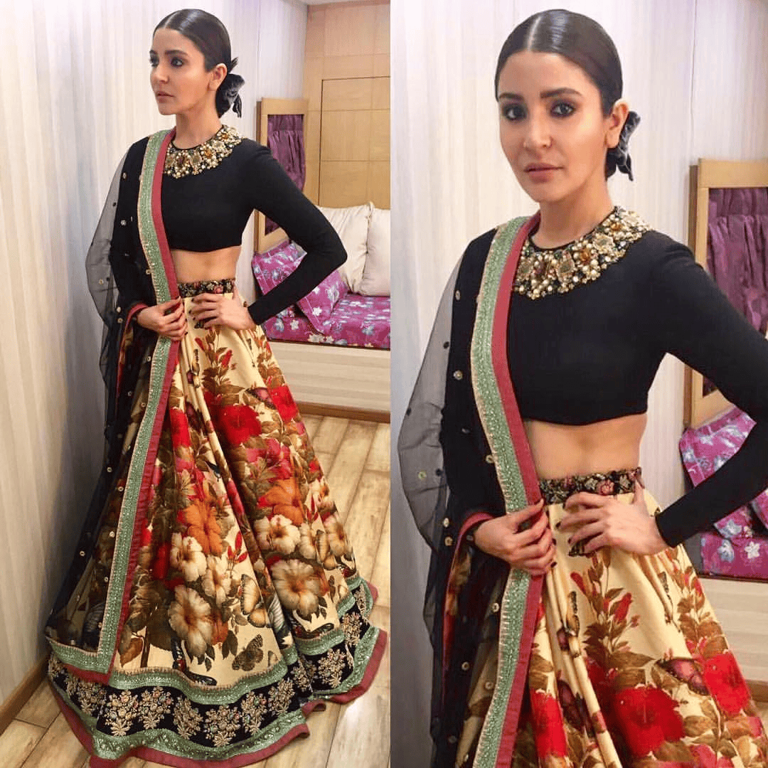 Floral Printed Silk Lehenga Choli for Wedding & Reception