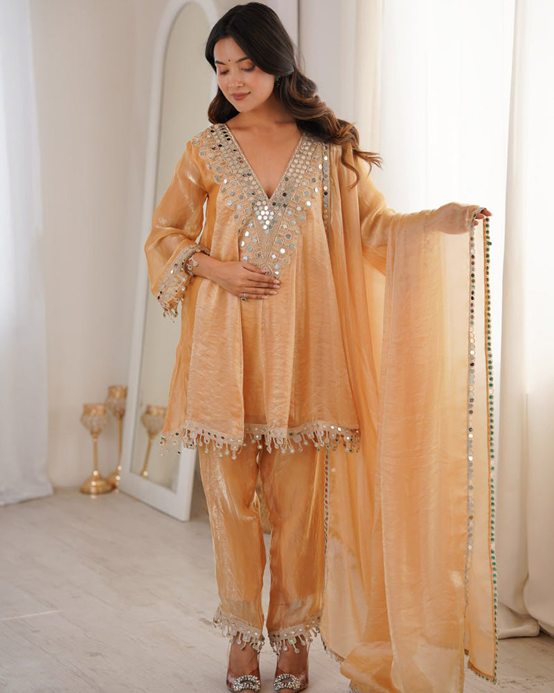 Regal Fendi Silk Embroidered Festive Palazzo Suit for Women
