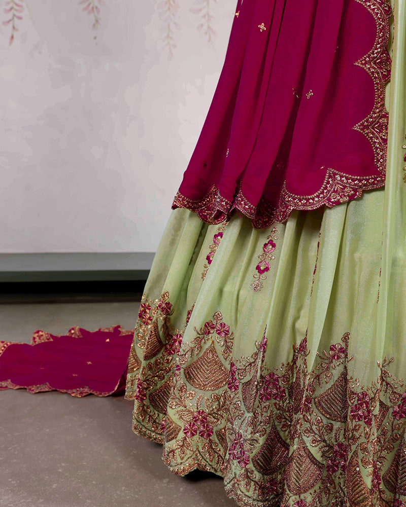 Pista Gorgeous Star Georgette Embroidered Lehenga Choli for Women