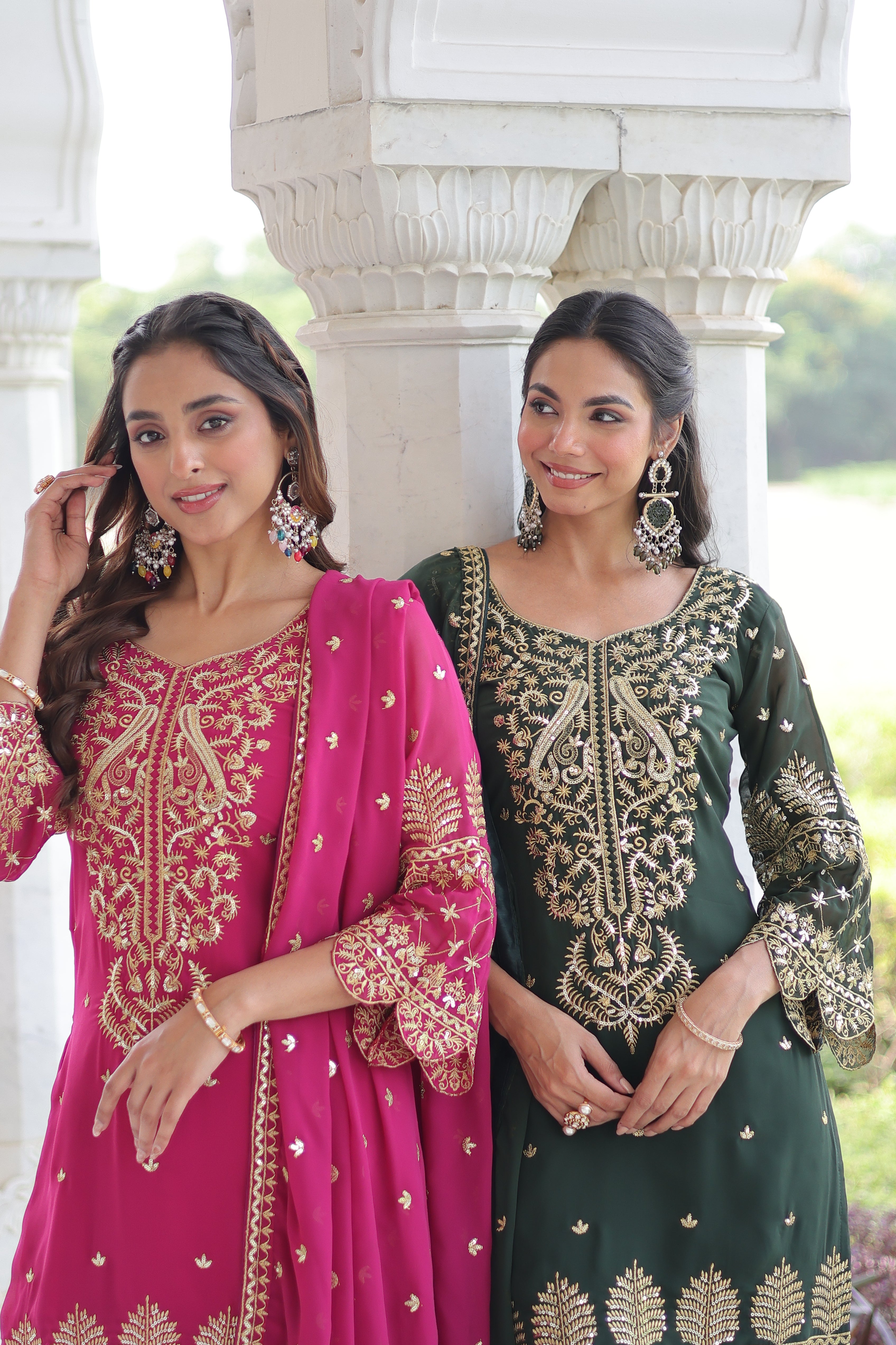 Georgette Embroidered Festive Salwar Kameez for Women