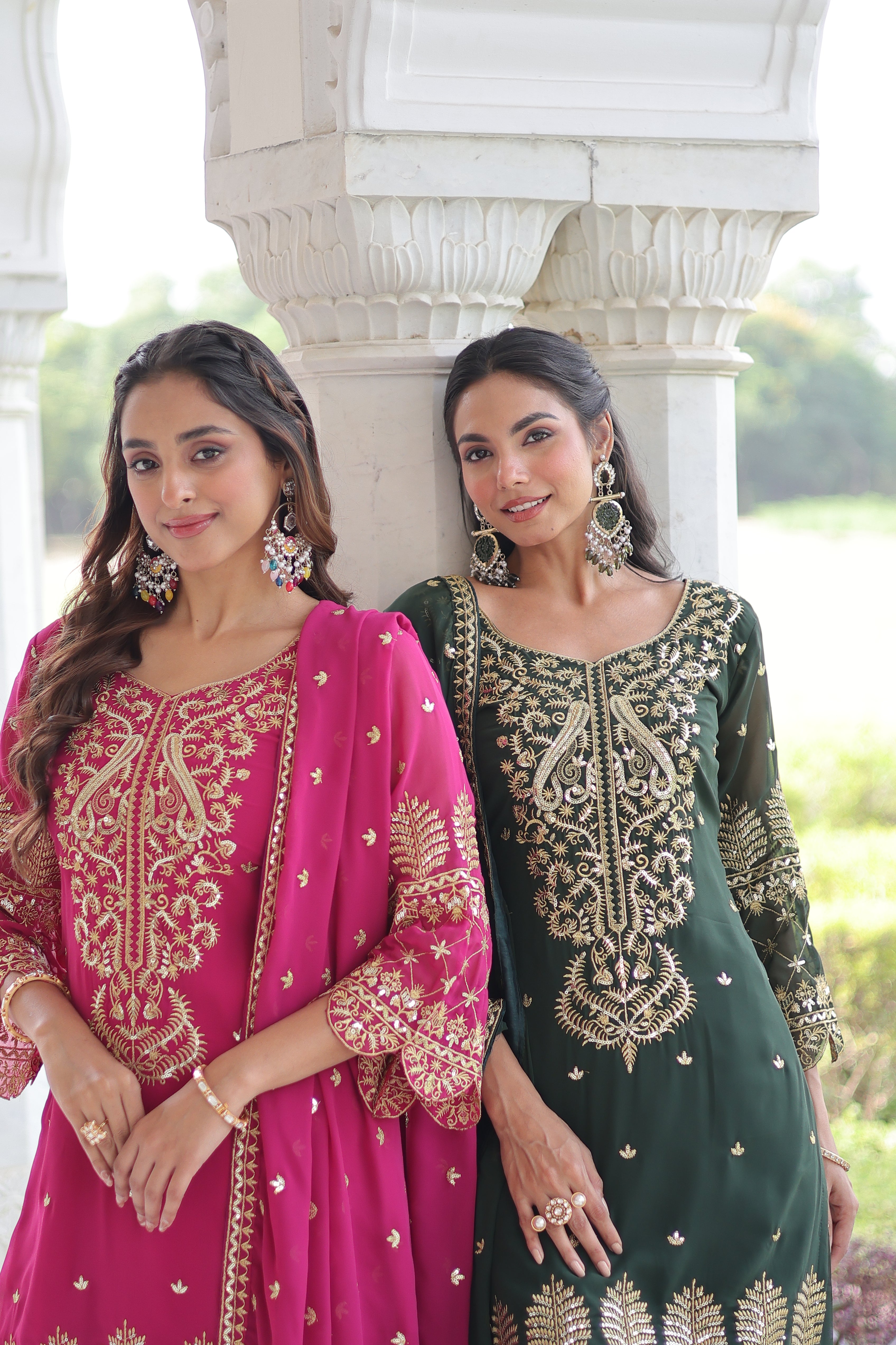 Georgette Embroidered Festive Salwar Kameez for Women