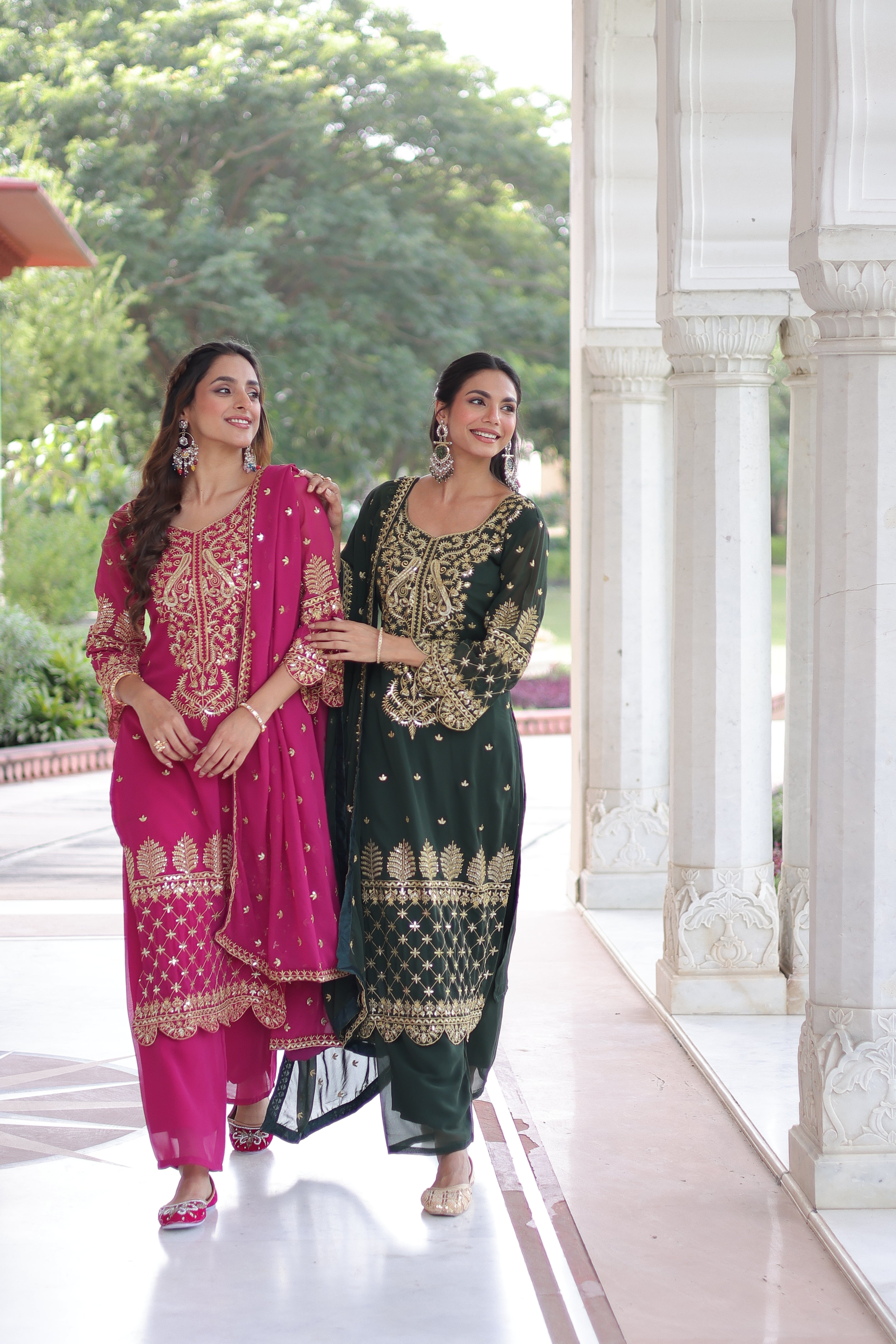 Georgette Embroidered Festive Salwar Kameez for Women