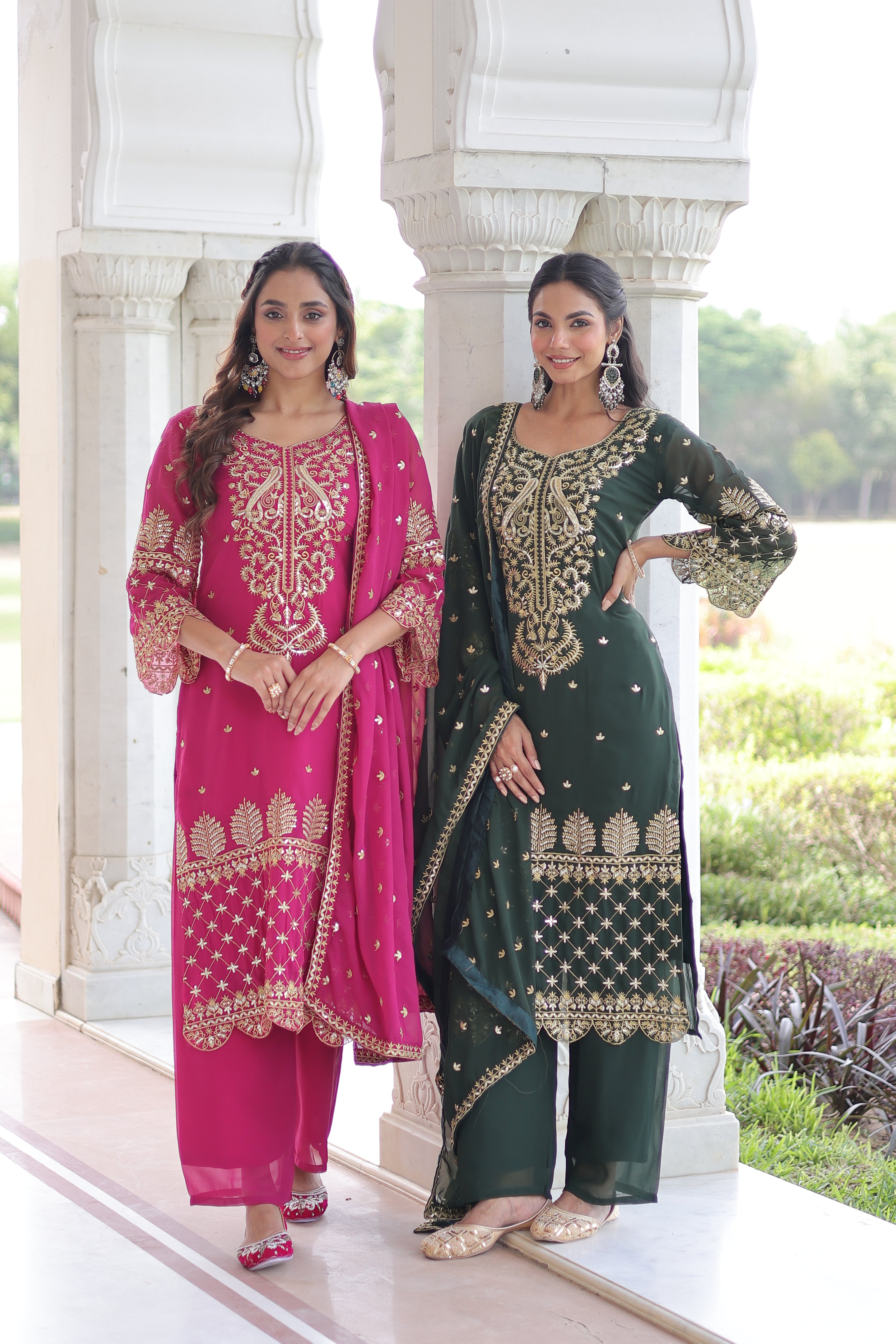 Georgette Embroidered Festive Salwar Kameez for Women