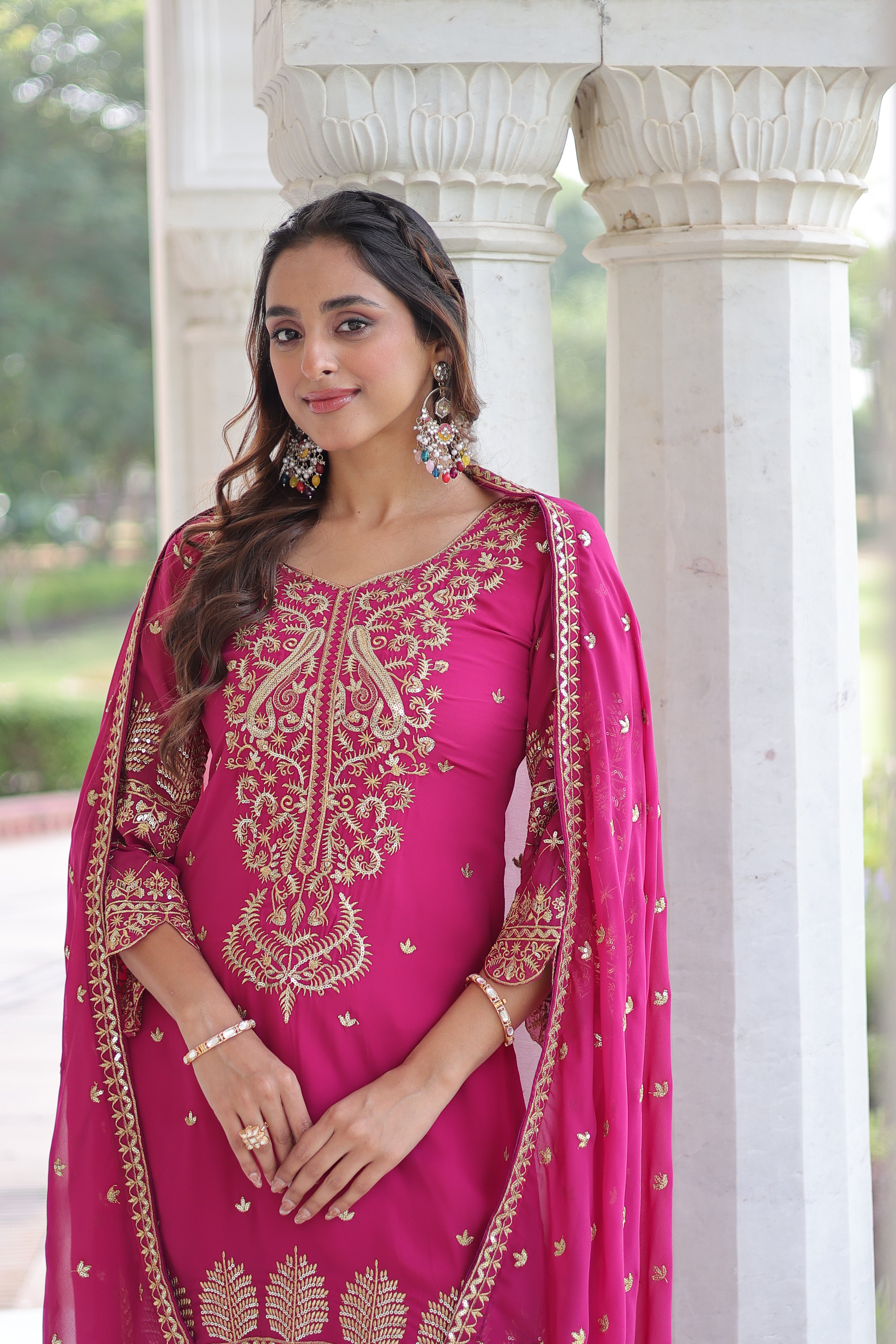 Georgette Embroidered Festive Salwar Kameez for Women