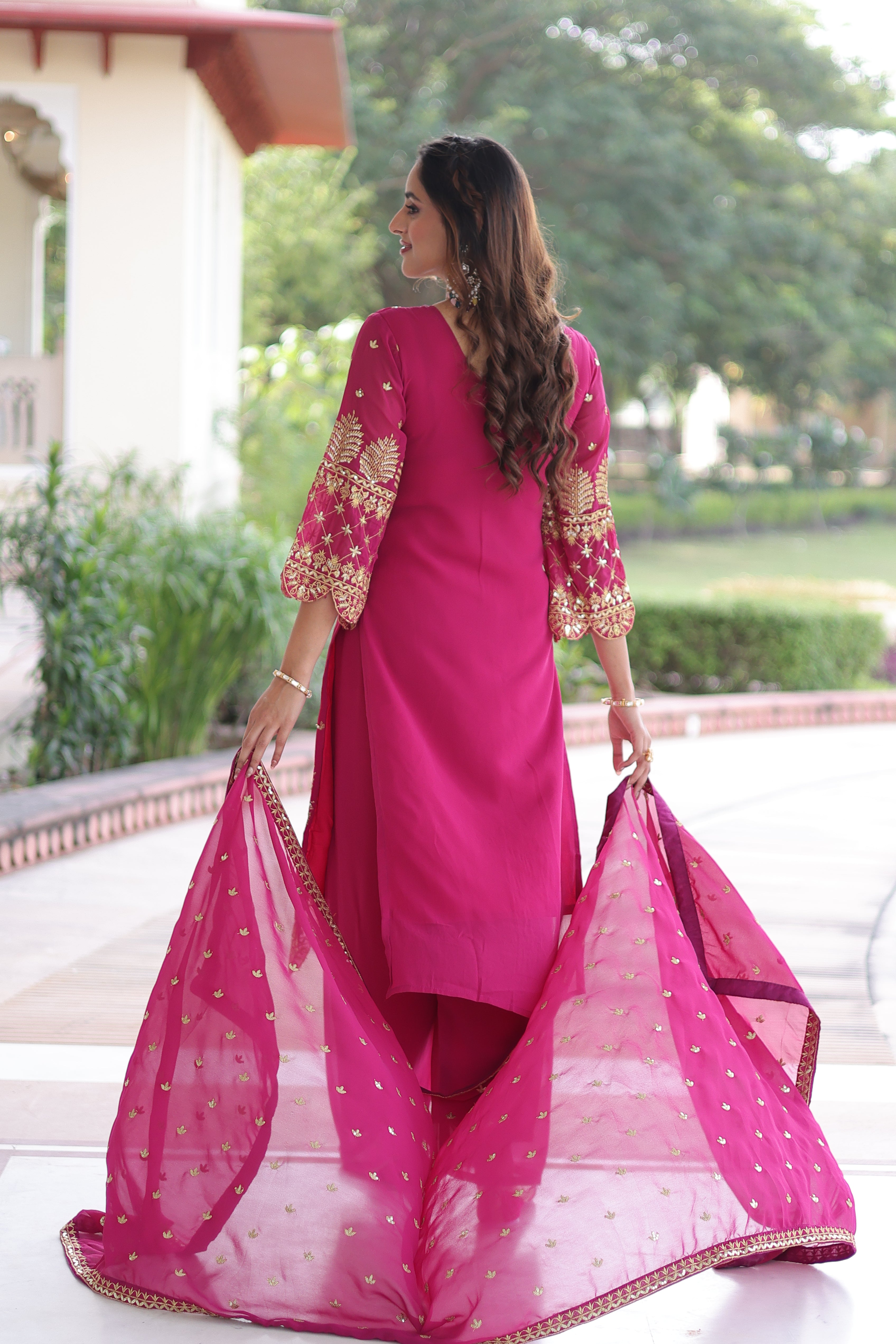 Georgette Embroidered Festive Salwar Kameez for Women