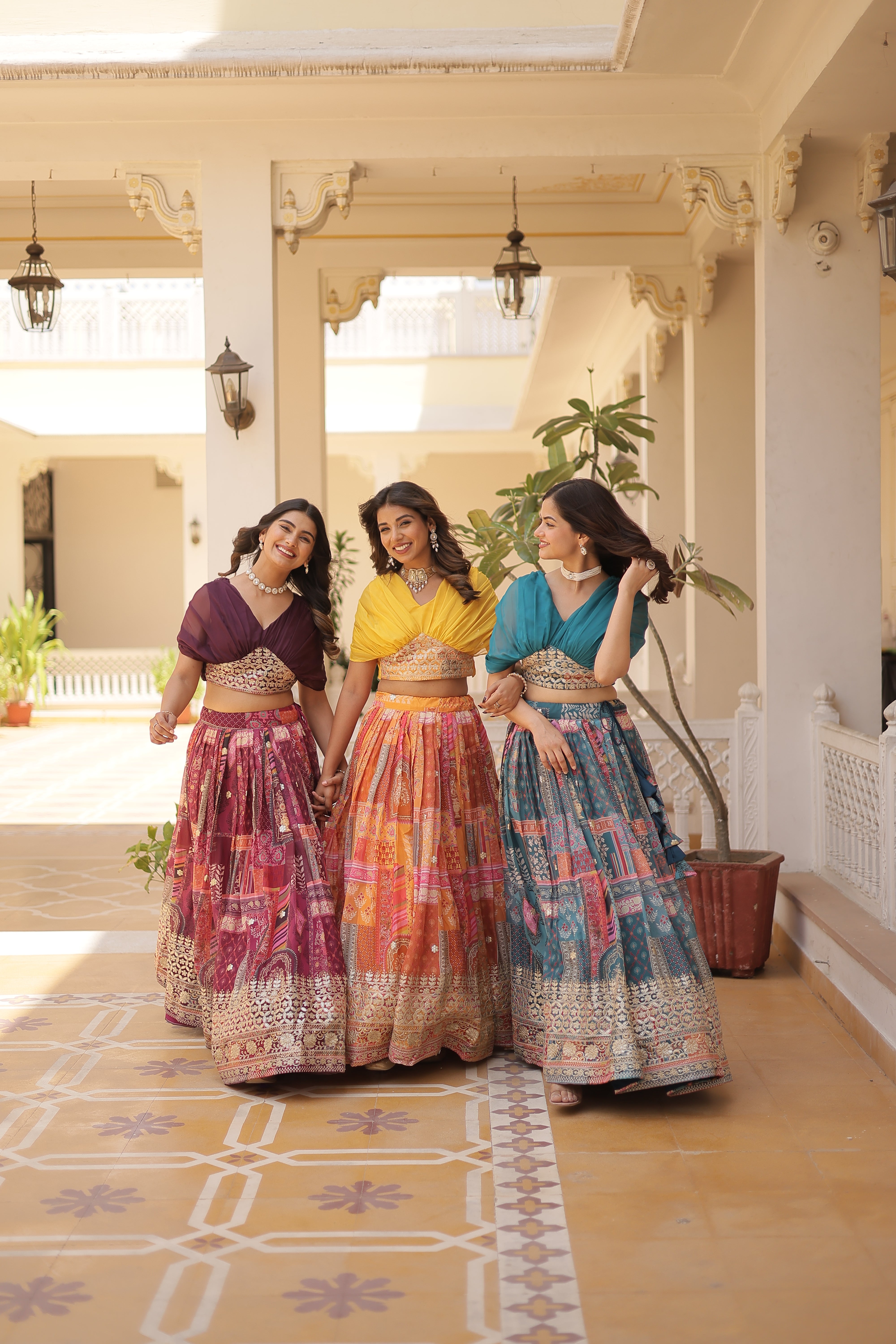 Silk Digital Printed Designer Crop Top Lehenga