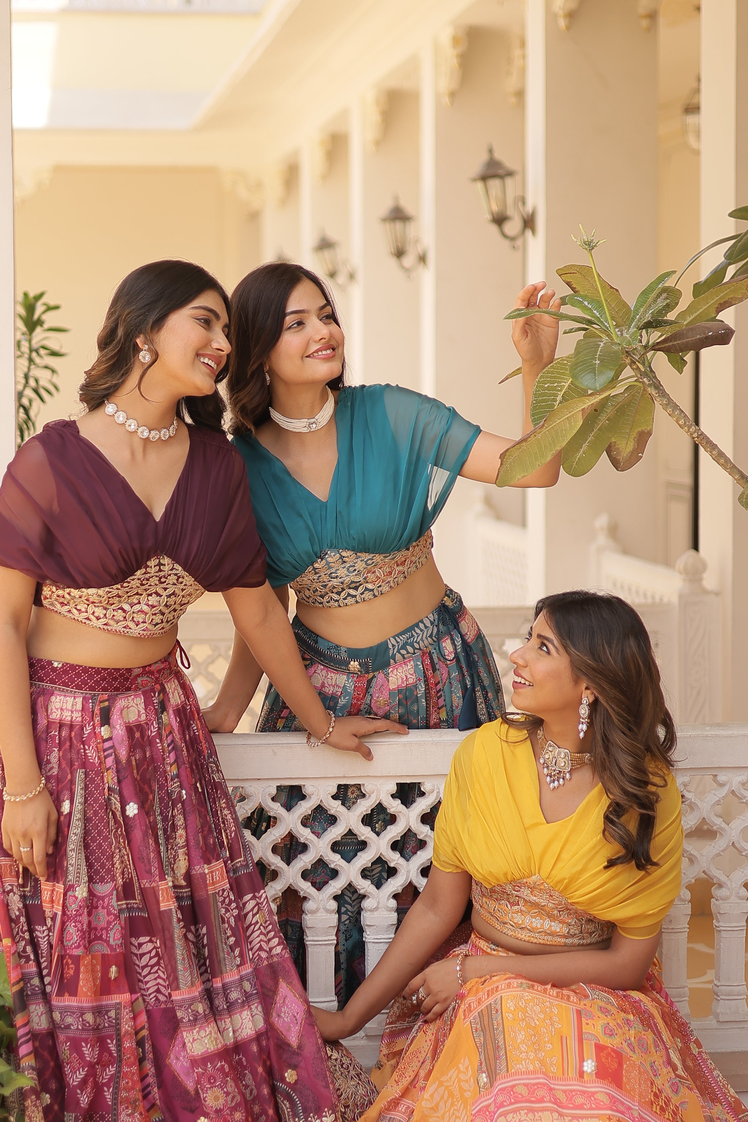 Silk Digital Printed Designer Crop Top Lehenga