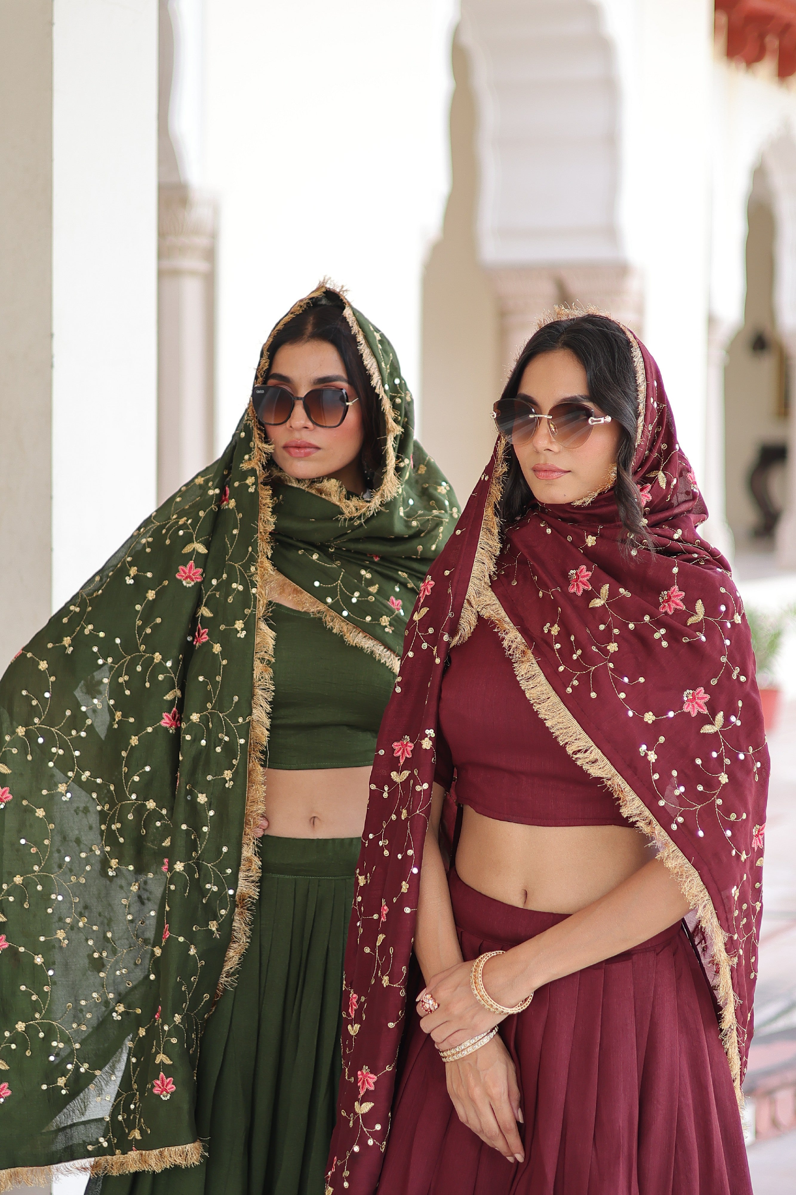Silk Heavy Sequins Embroidered Festive Lehenga Choli