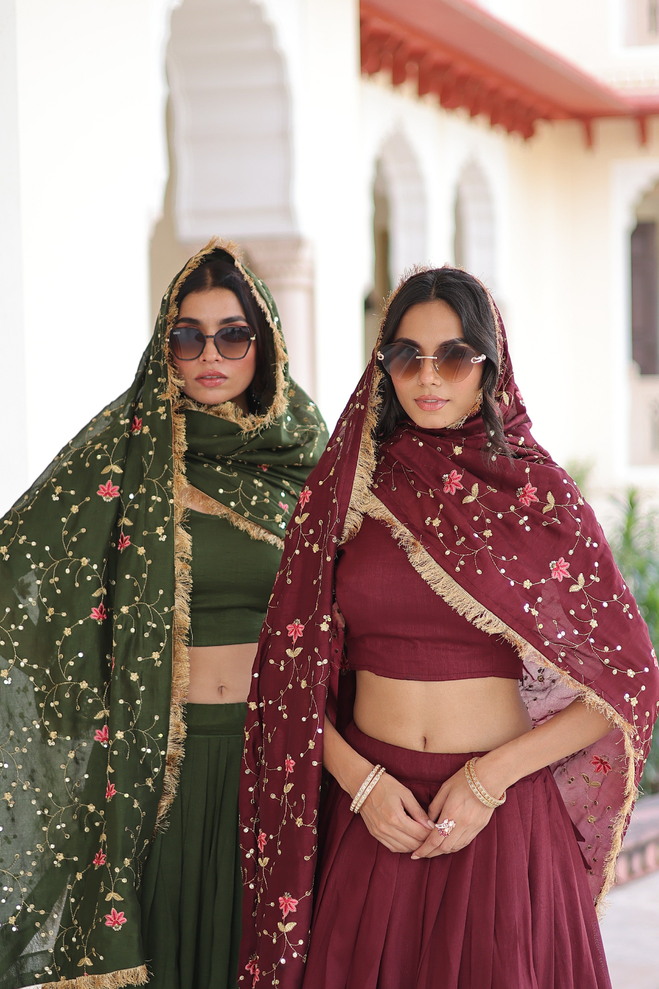 Silk Heavy Sequins Embroidered Festive Lehenga Choli