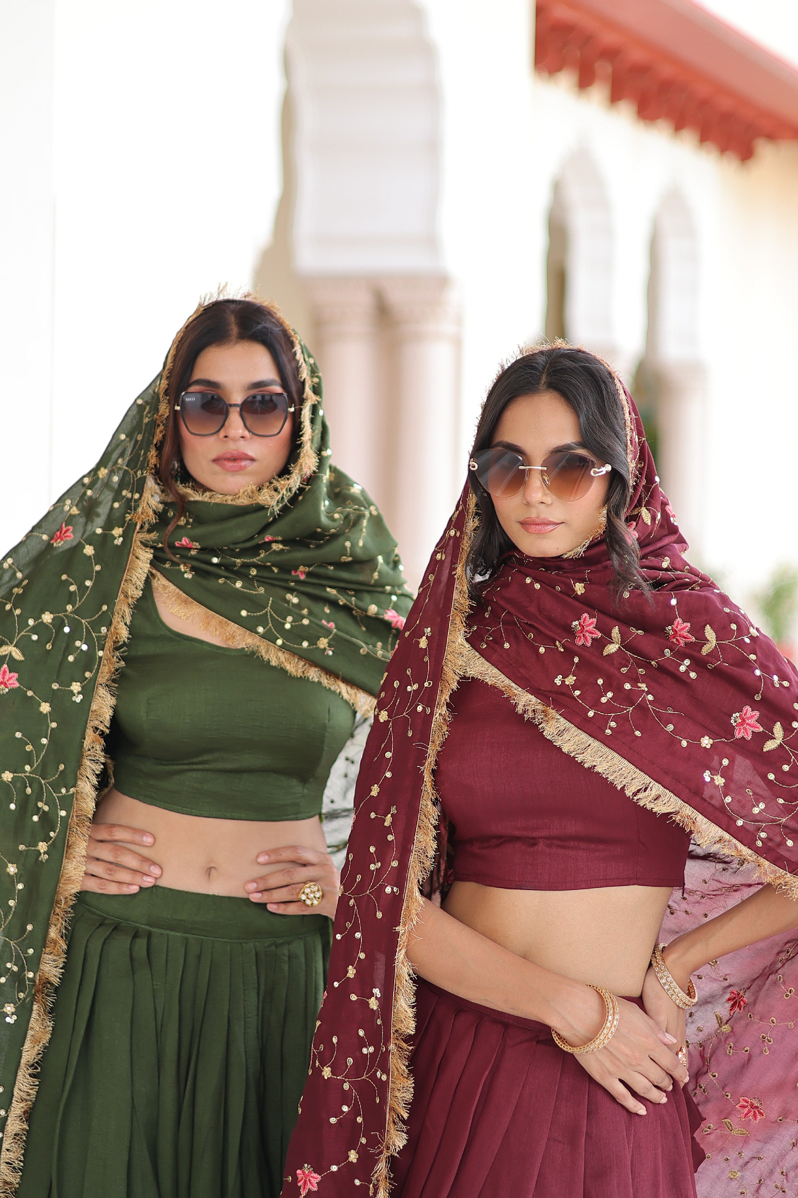 Silk Heavy Sequins Embroidered Festive Lehenga Choli