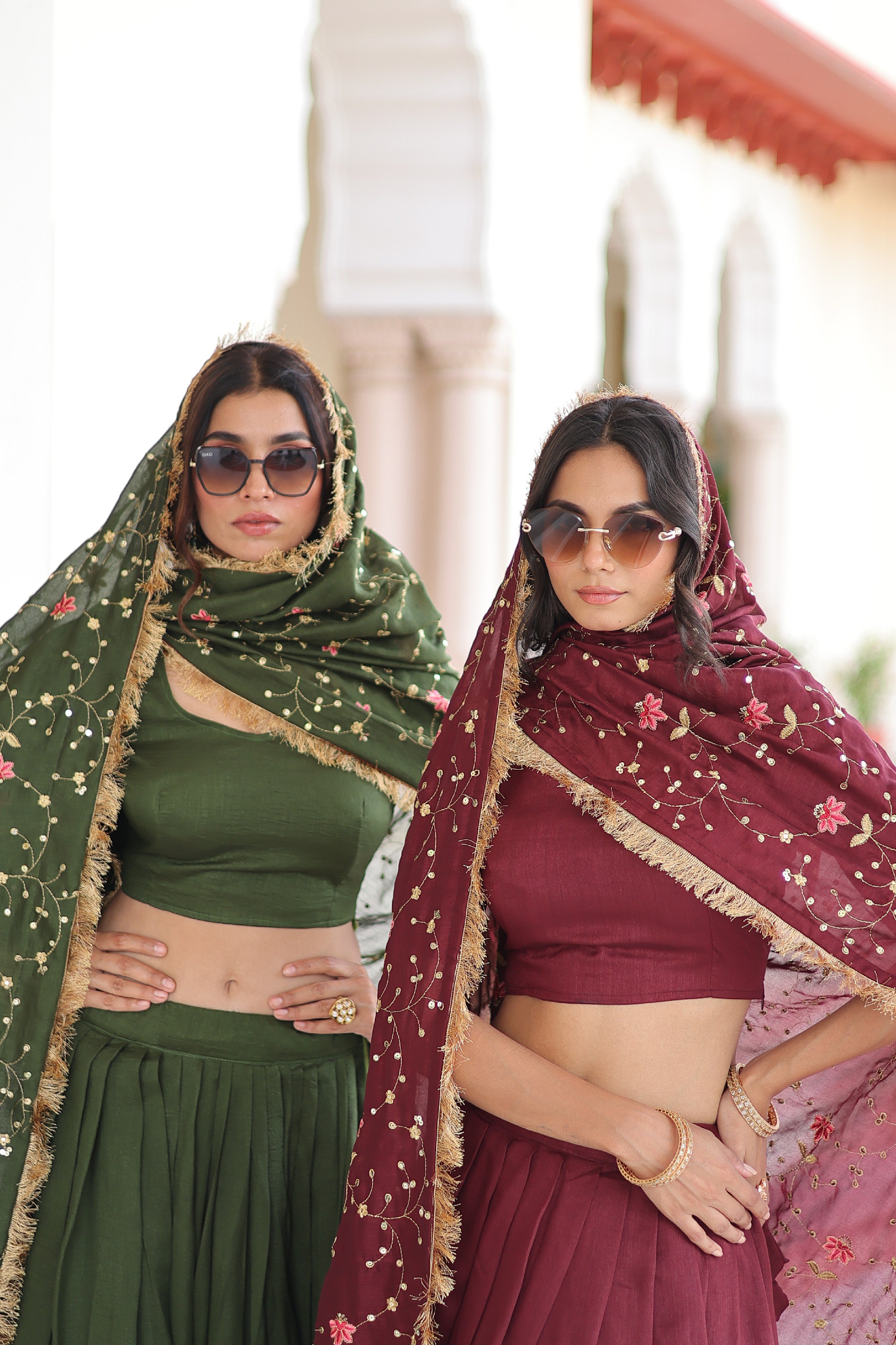 Silk Heavy Sequins Embroidered Festive Lehenga Choli