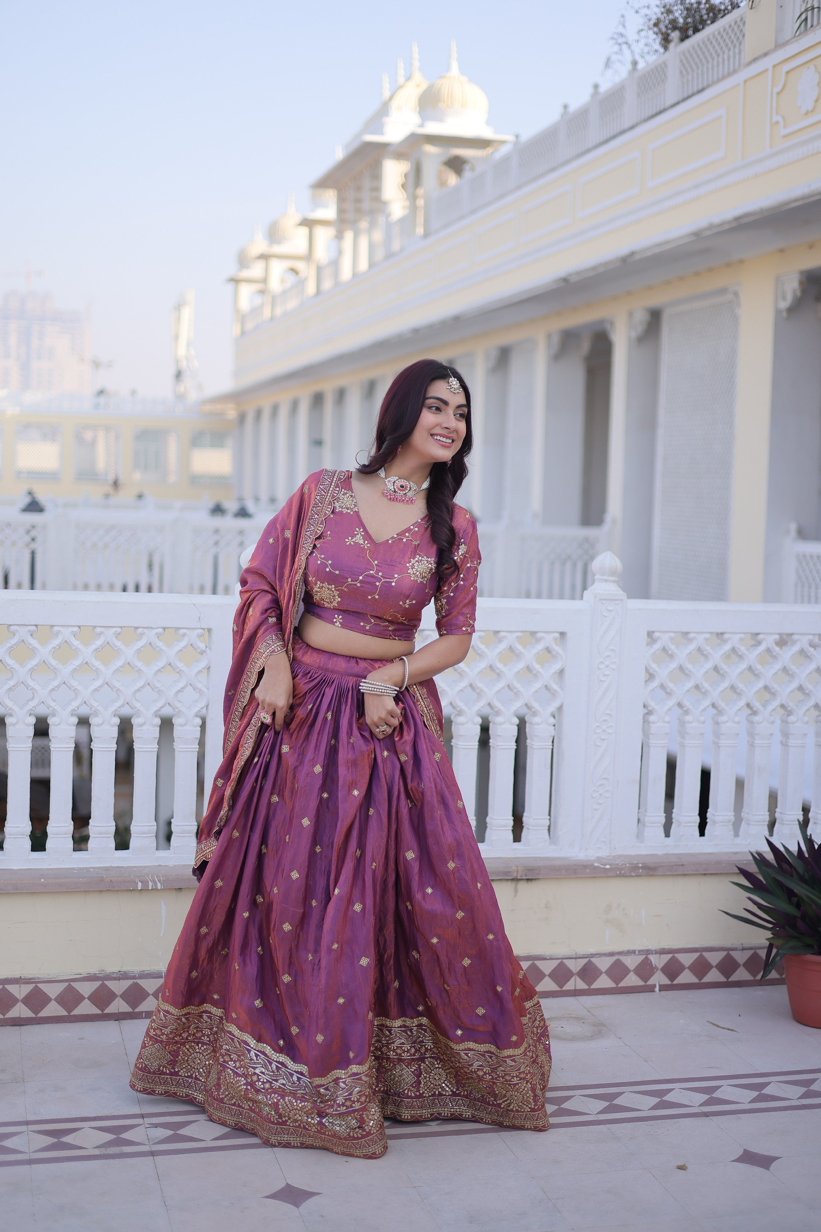 Silk Zari Embroidered Festival Lehenga Choli for Women