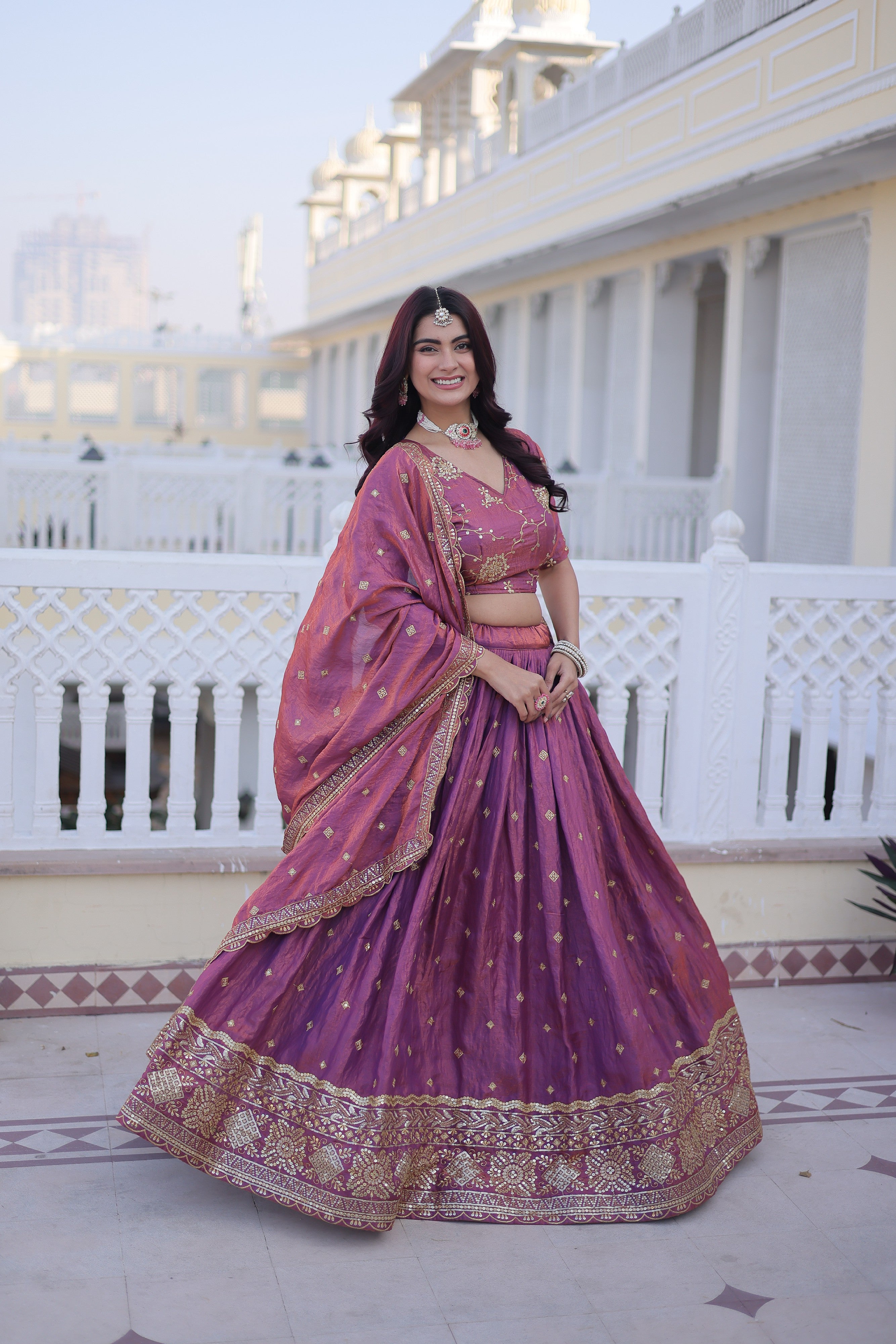 Silk Zari Embroidered Festival Lehenga Choli for Women