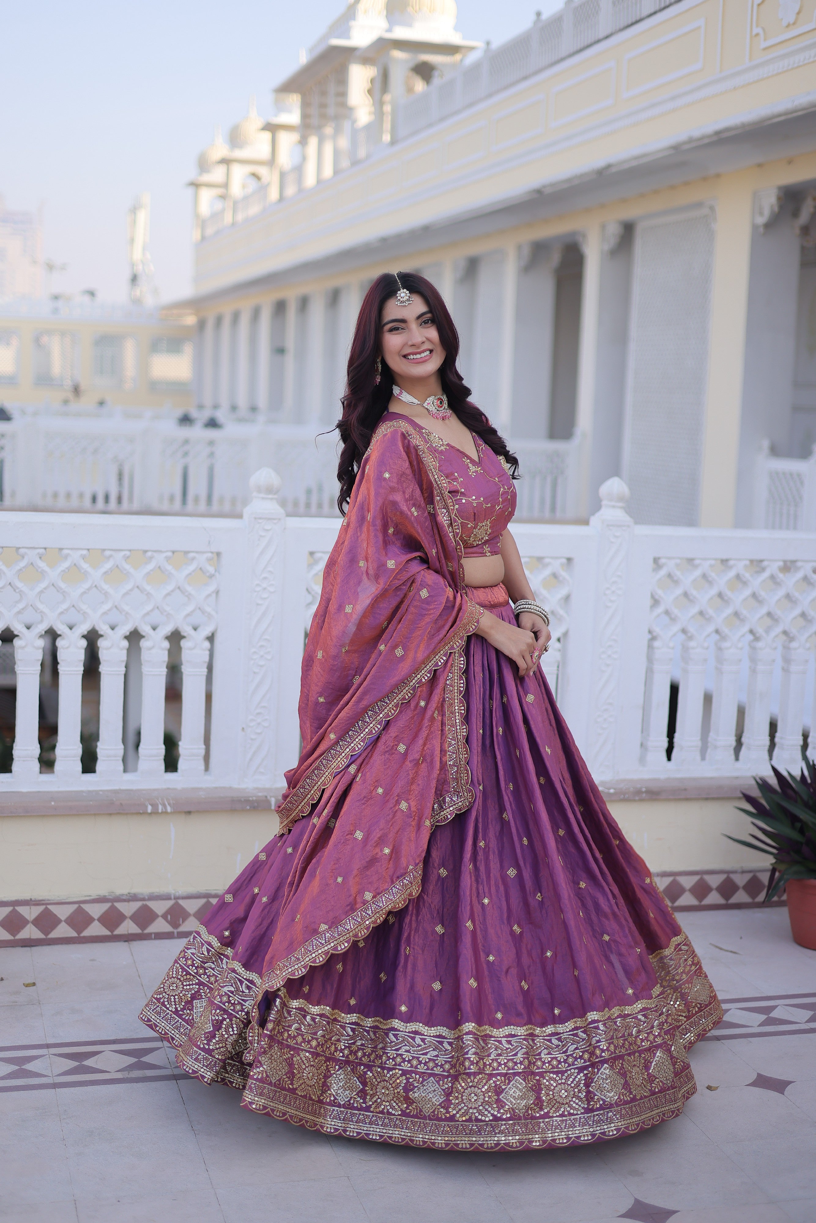 Silk Zari Embroidered Festival Lehenga Choli for Women