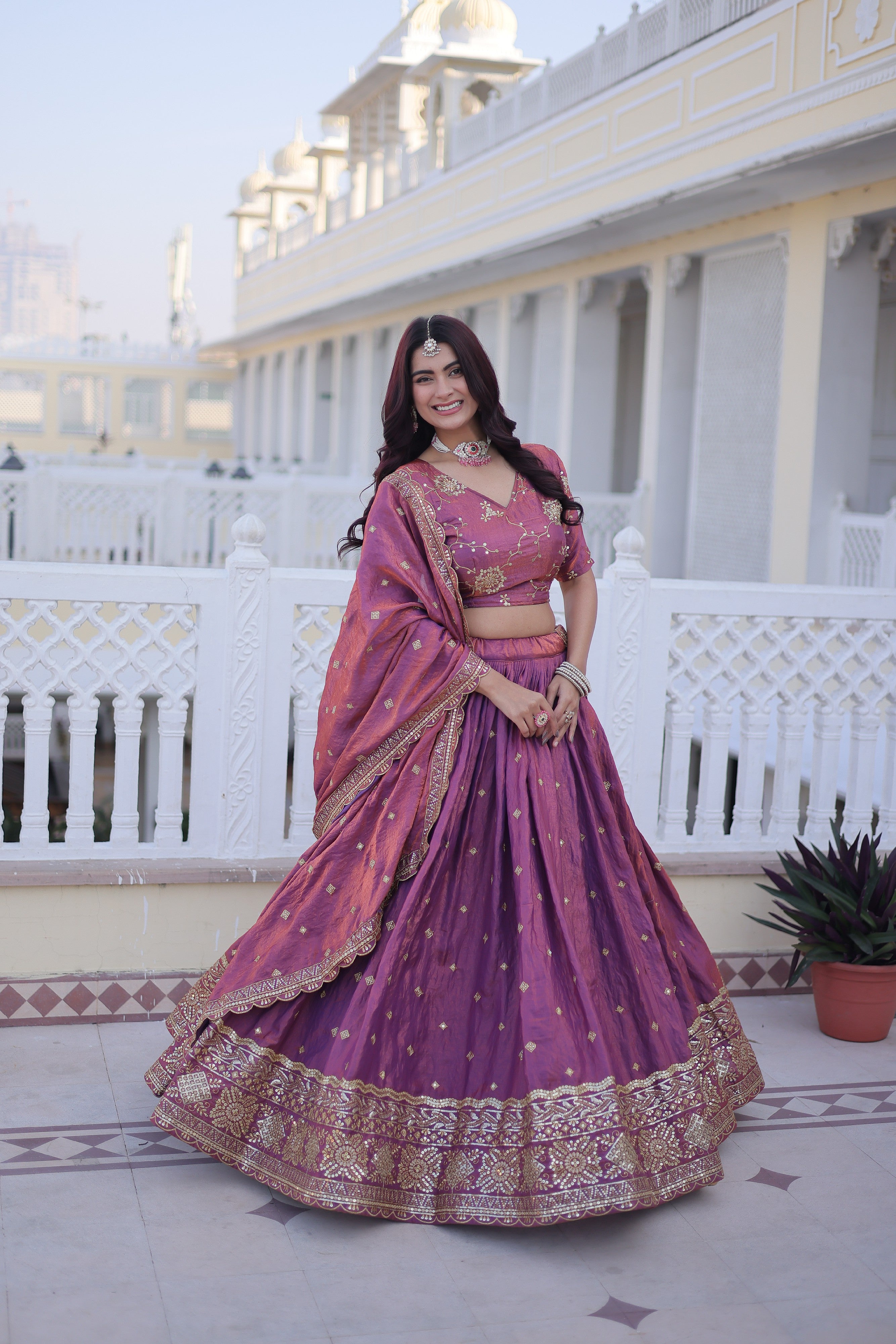 Silk Zari Embroidered Festival Lehenga Choli for Women