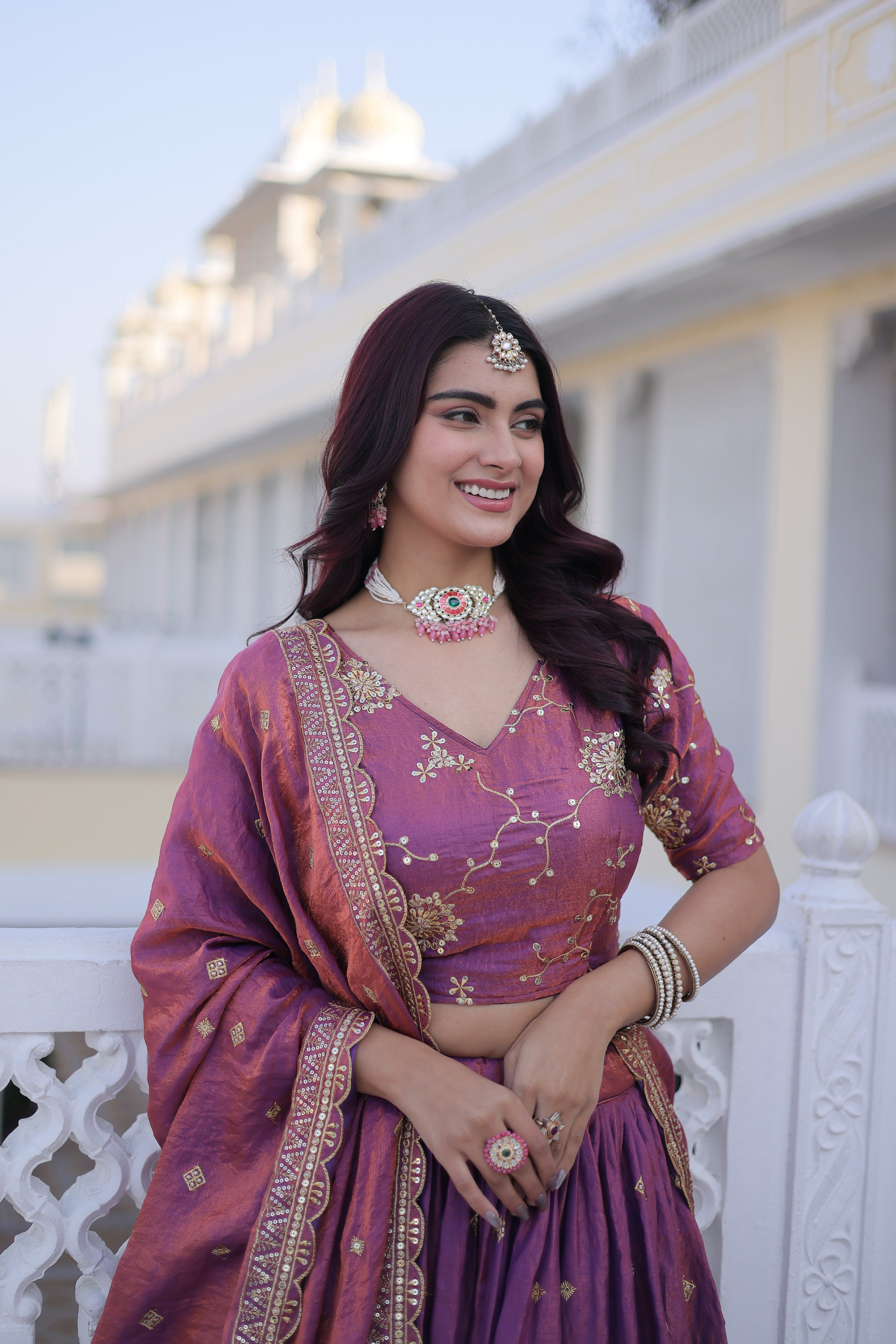 Silk Zari Embroidered Festival Lehenga Choli for Women