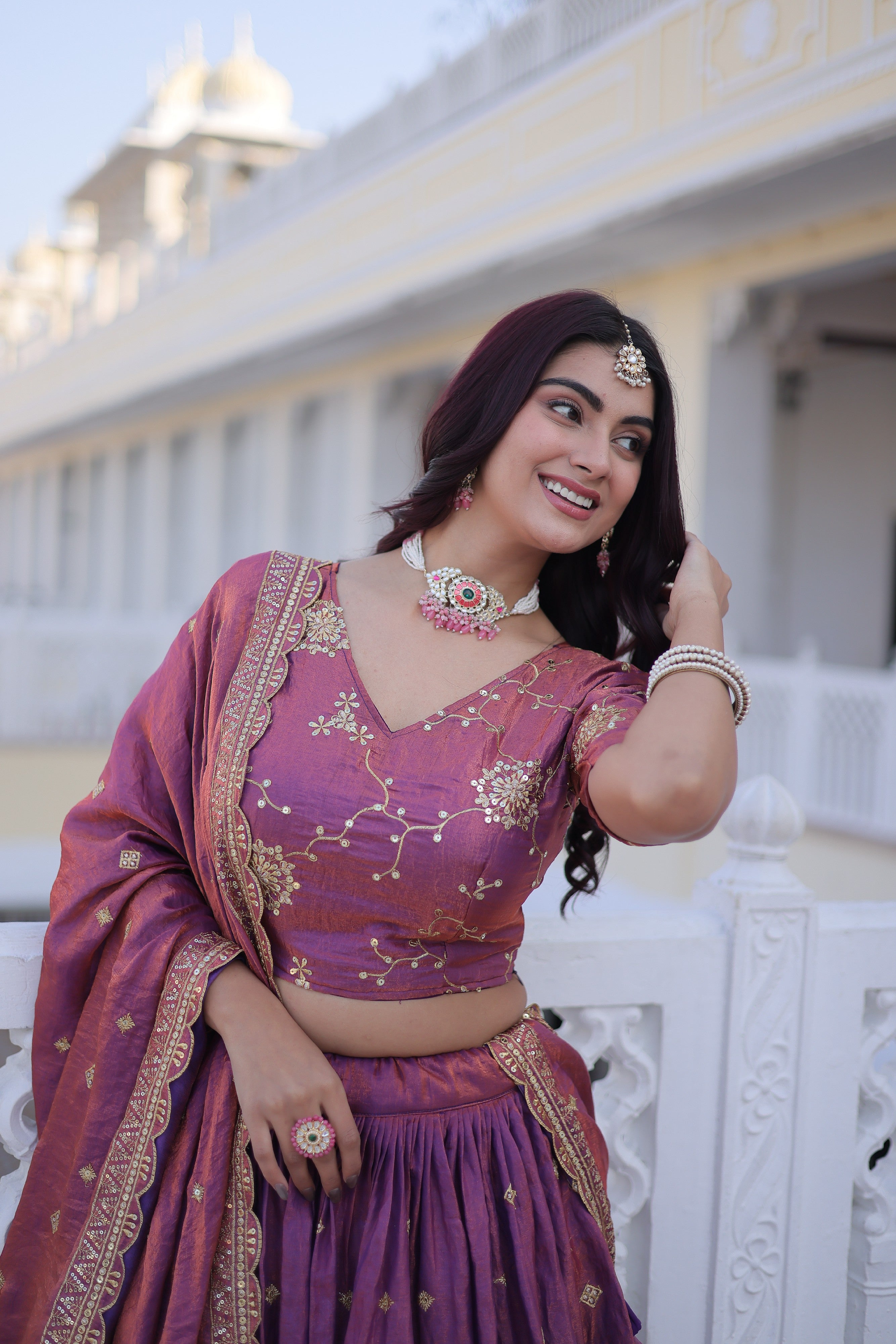 Silk Zari Embroidered Festival Lehenga Choli for Women
